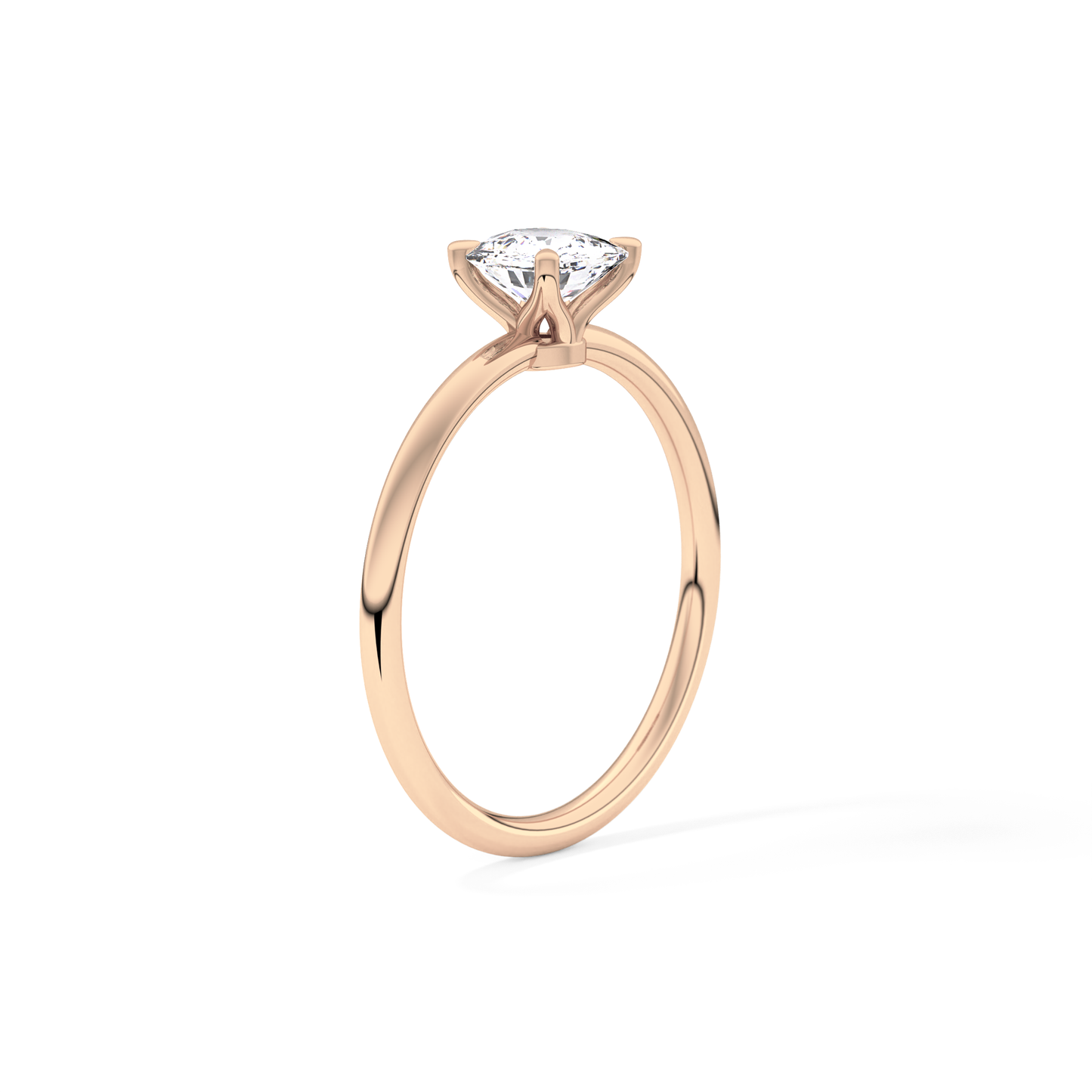 Cushion Cut 0.87 Carat Moissanite Ring – Solitaire Style in Gold