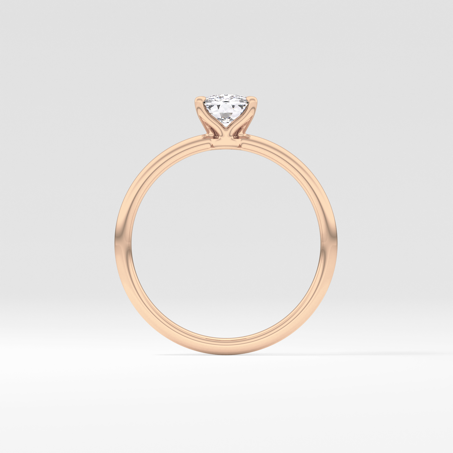 Cushion Cut 0.87 Carat Moissanite Ring – Solitaire Style in Gold