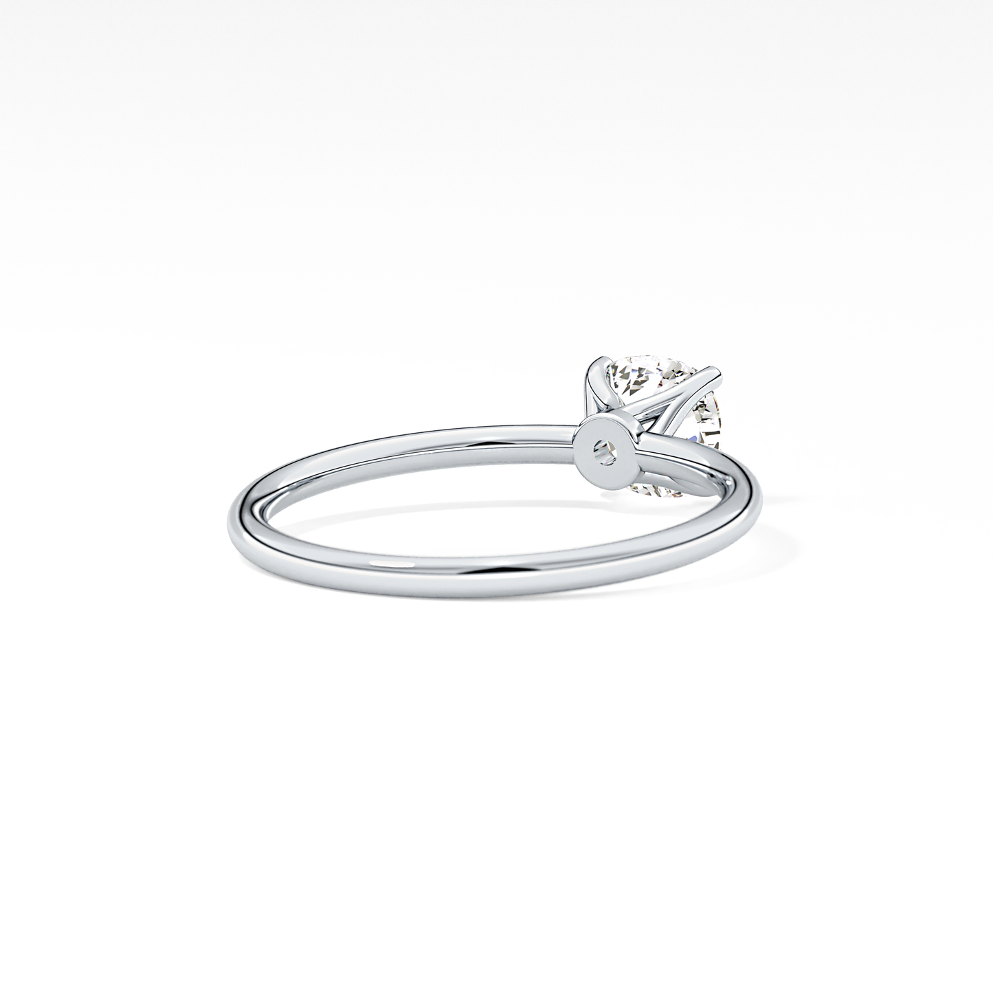 Cushion Cut 0.87 Carat Moissanite Ring – Solitaire Style in Gold