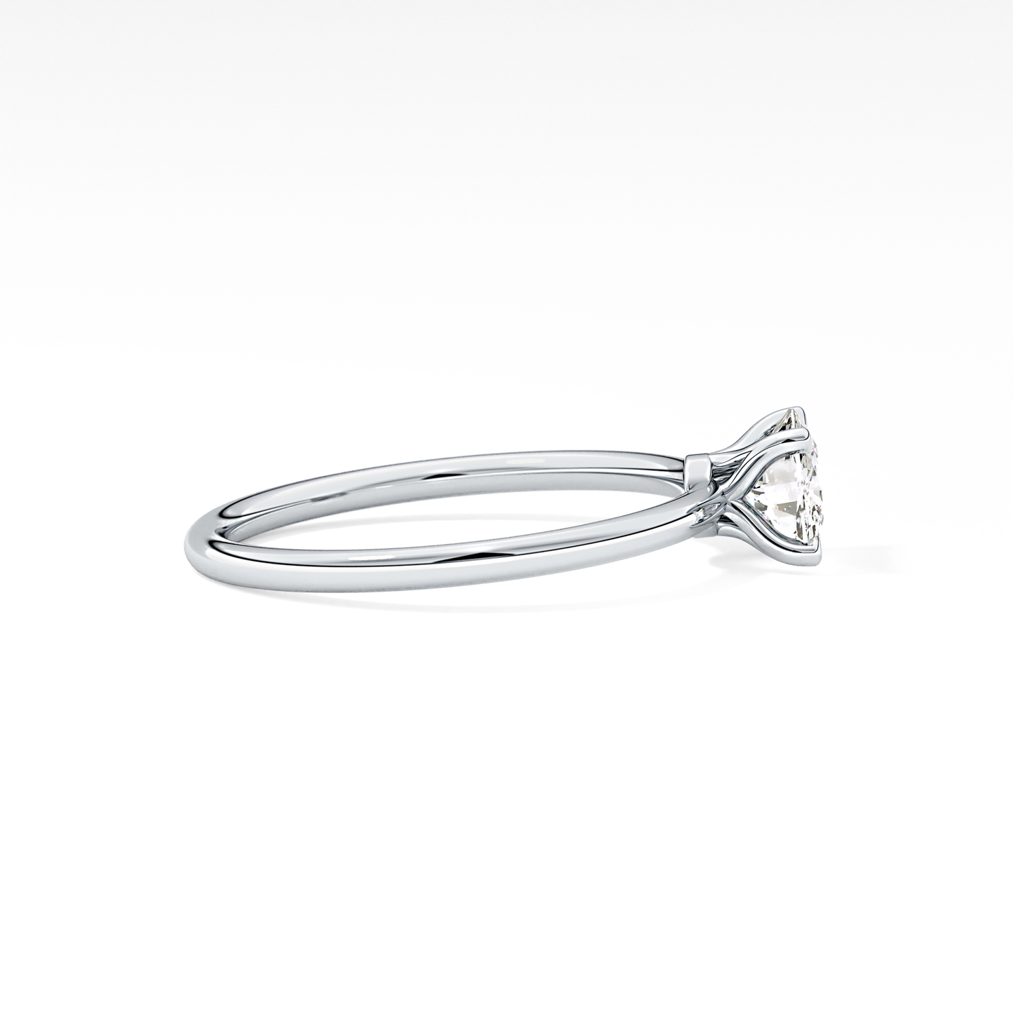 Cushion Cut 0.87 Carat Moissanite Ring – Solitaire Style in Gold