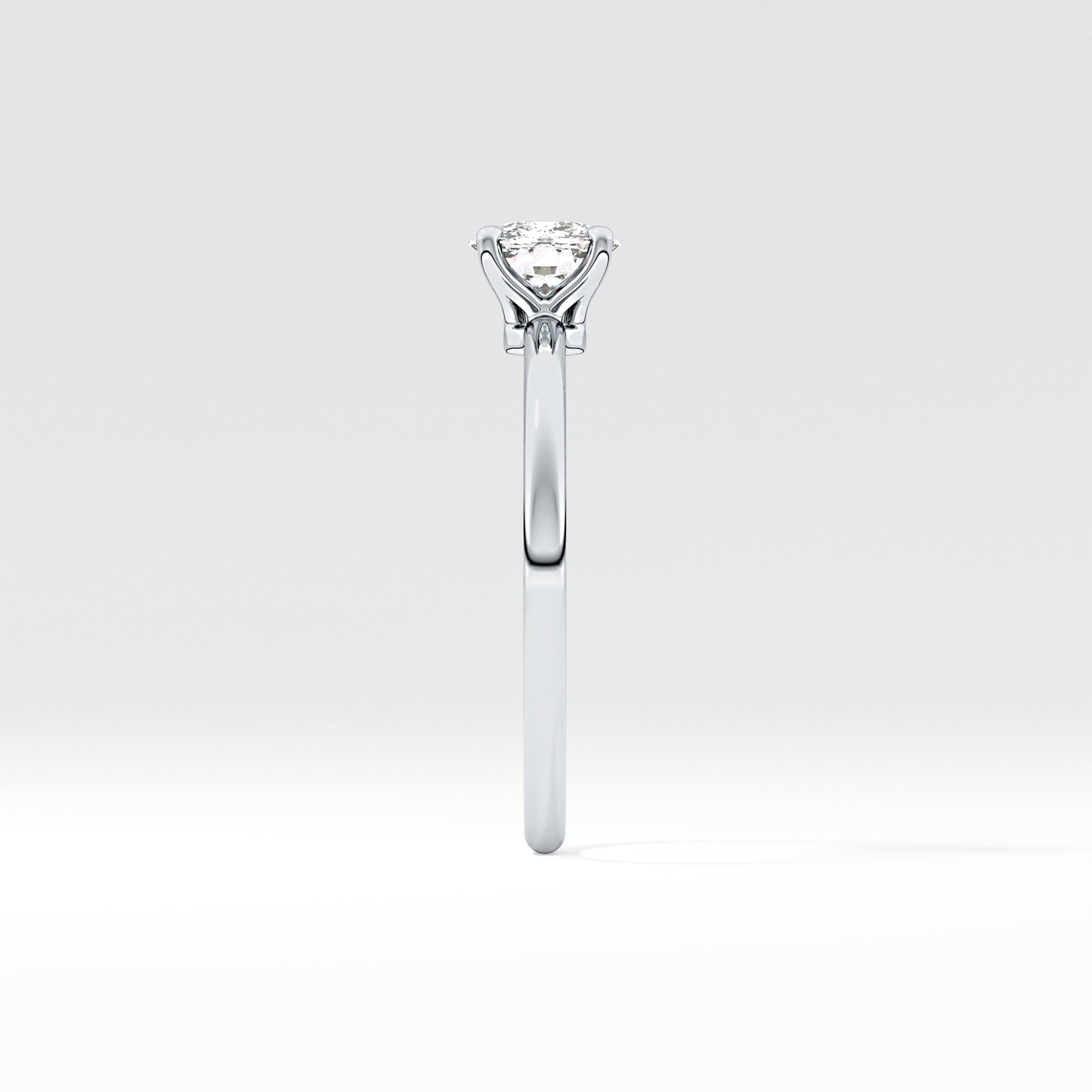 Cushion Cut 0.87 Carat Moissanite Ring – Solitaire Style in Gold
