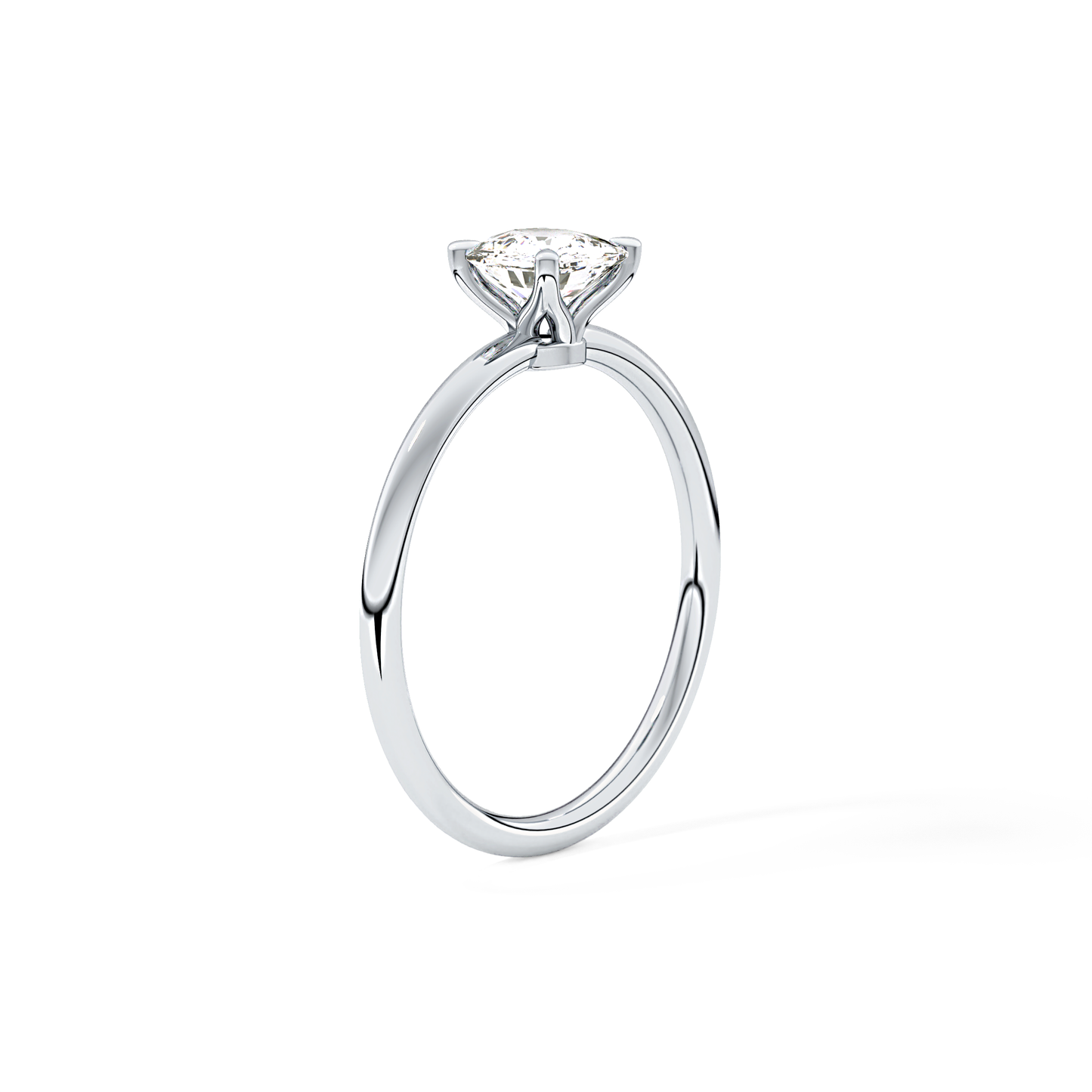 Cushion Cut 0.87 Carat Moissanite Ring – Solitaire Style in Gold