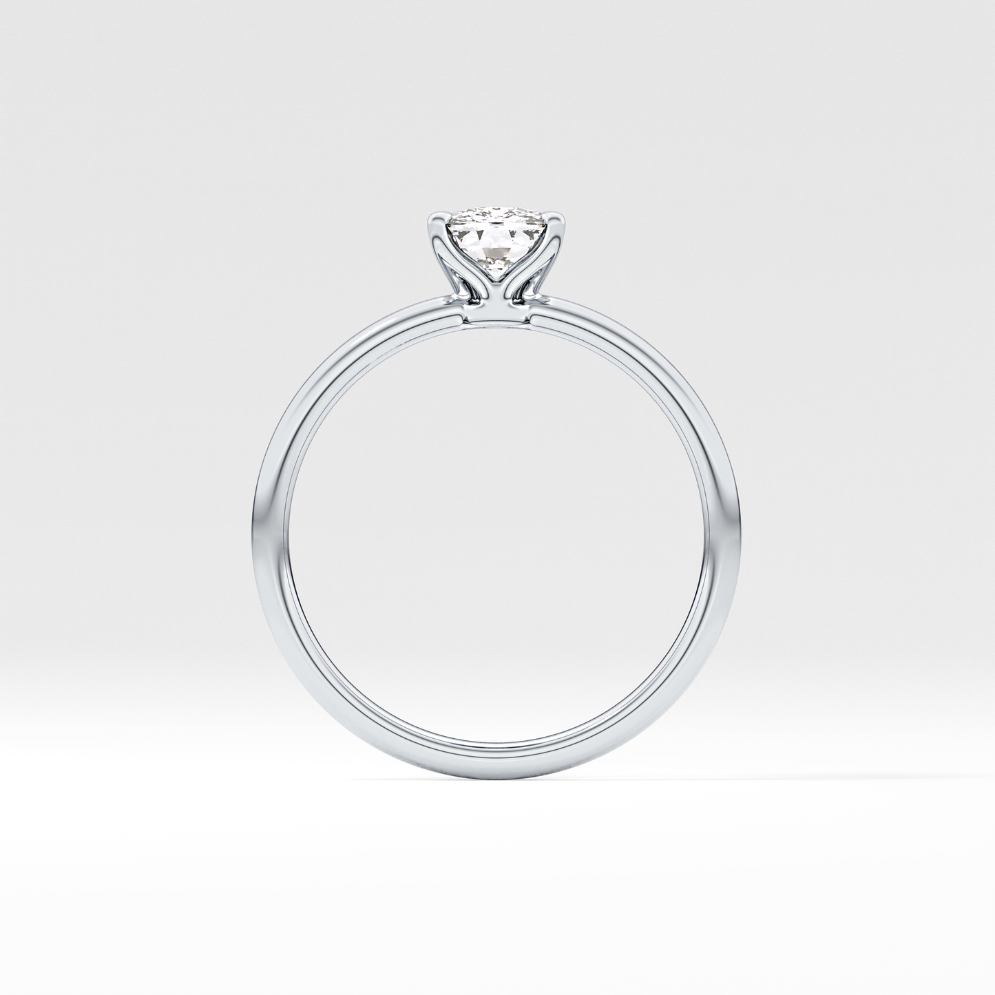 Cushion Cut 0.87 Carat Moissanite Ring – Solitaire Style in Gold