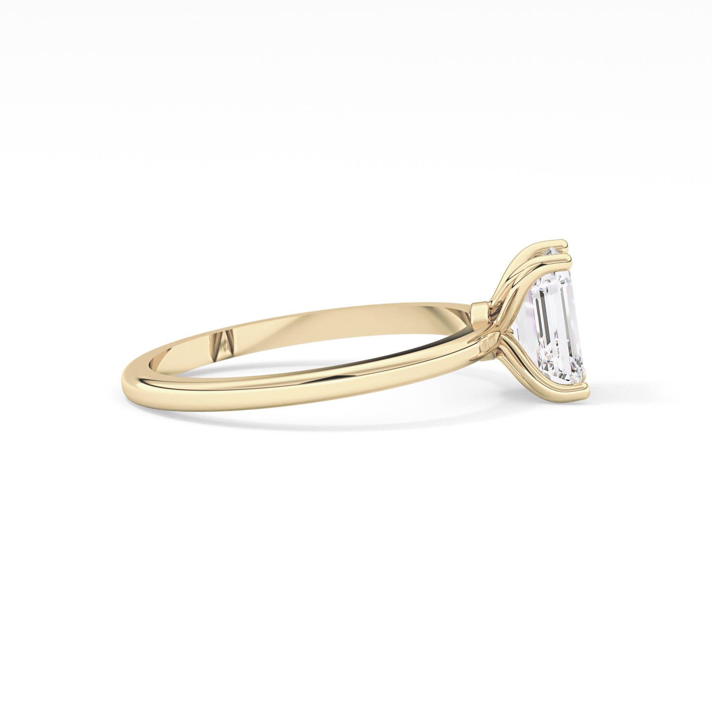 Emerald Cut 1.02 Carat Moissanite Ring – Solitaire Style in Gold