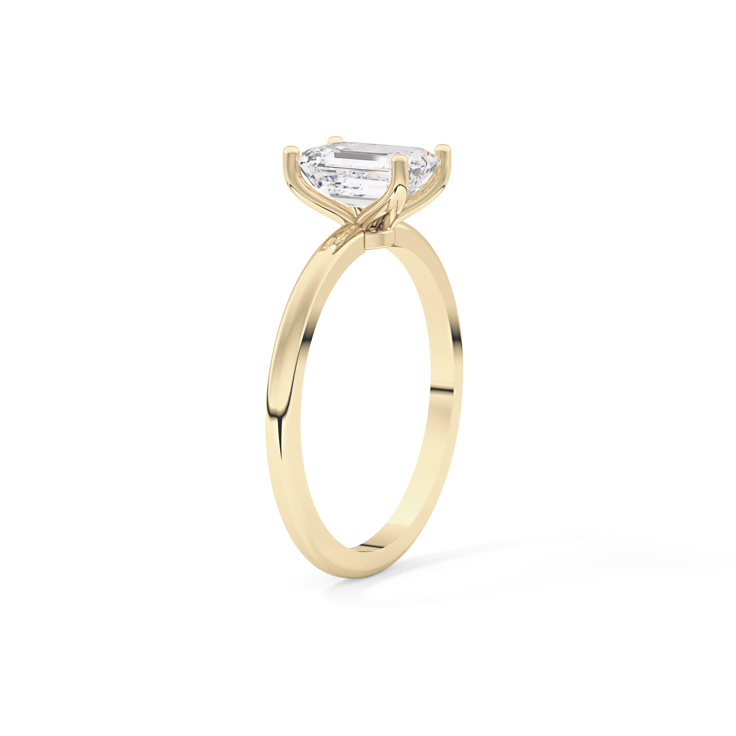 Emerald Cut 1.02 Carat Moissanite Ring – Solitaire Style in Gold