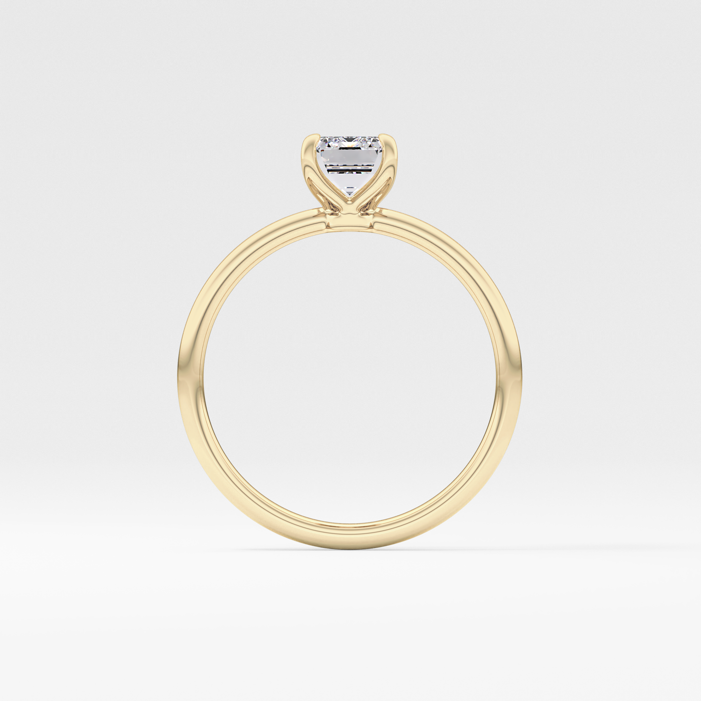 Emerald Cut 1.02 Carat Moissanite Ring – Solitaire Style in Gold