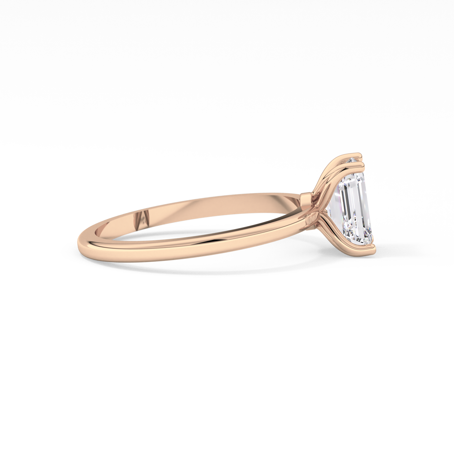 Emerald Cut 1.02 Carat Moissanite Ring – Solitaire Style in Gold