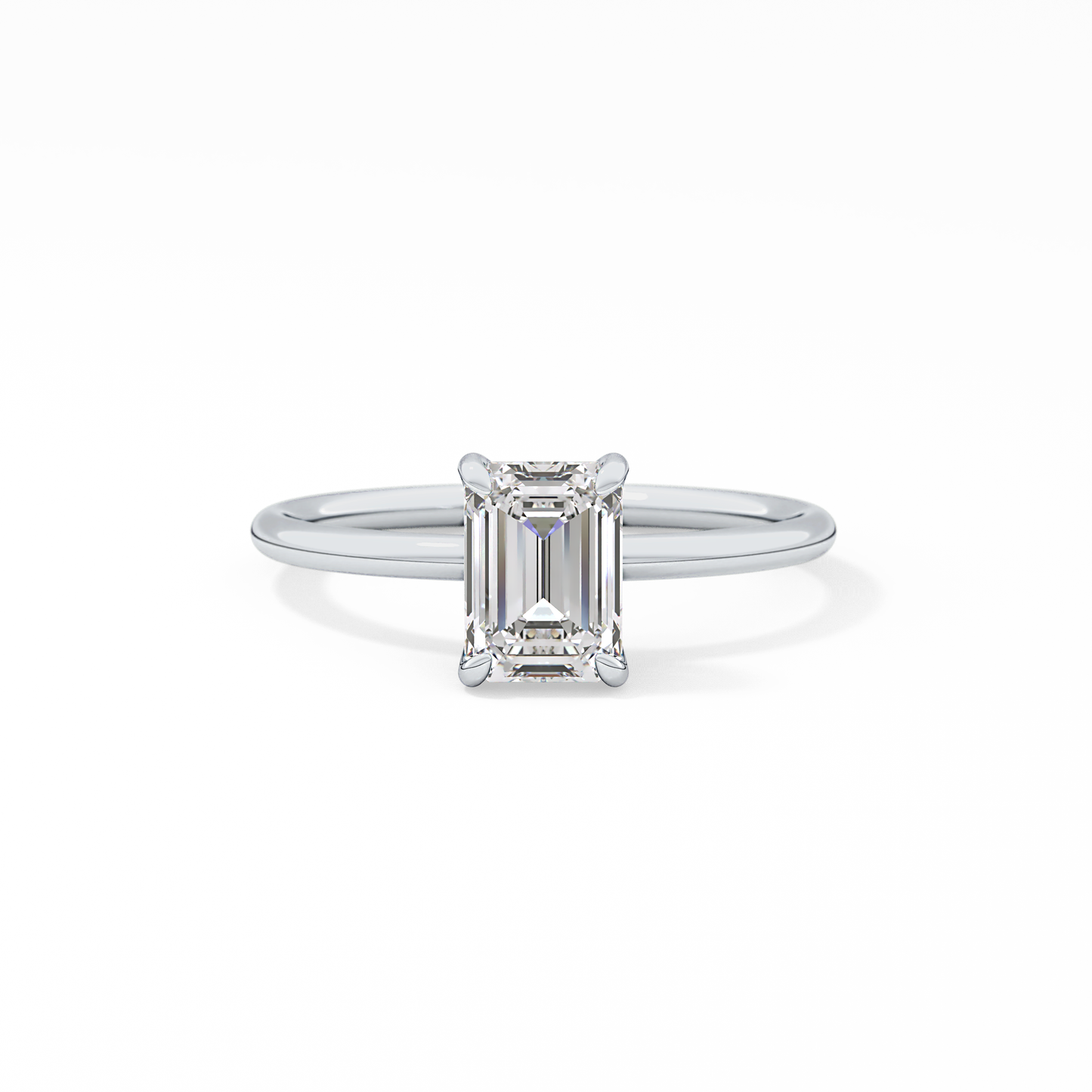 Emerald Cut 1.02 Carat Moissanite Ring – Solitaire Style in Gold