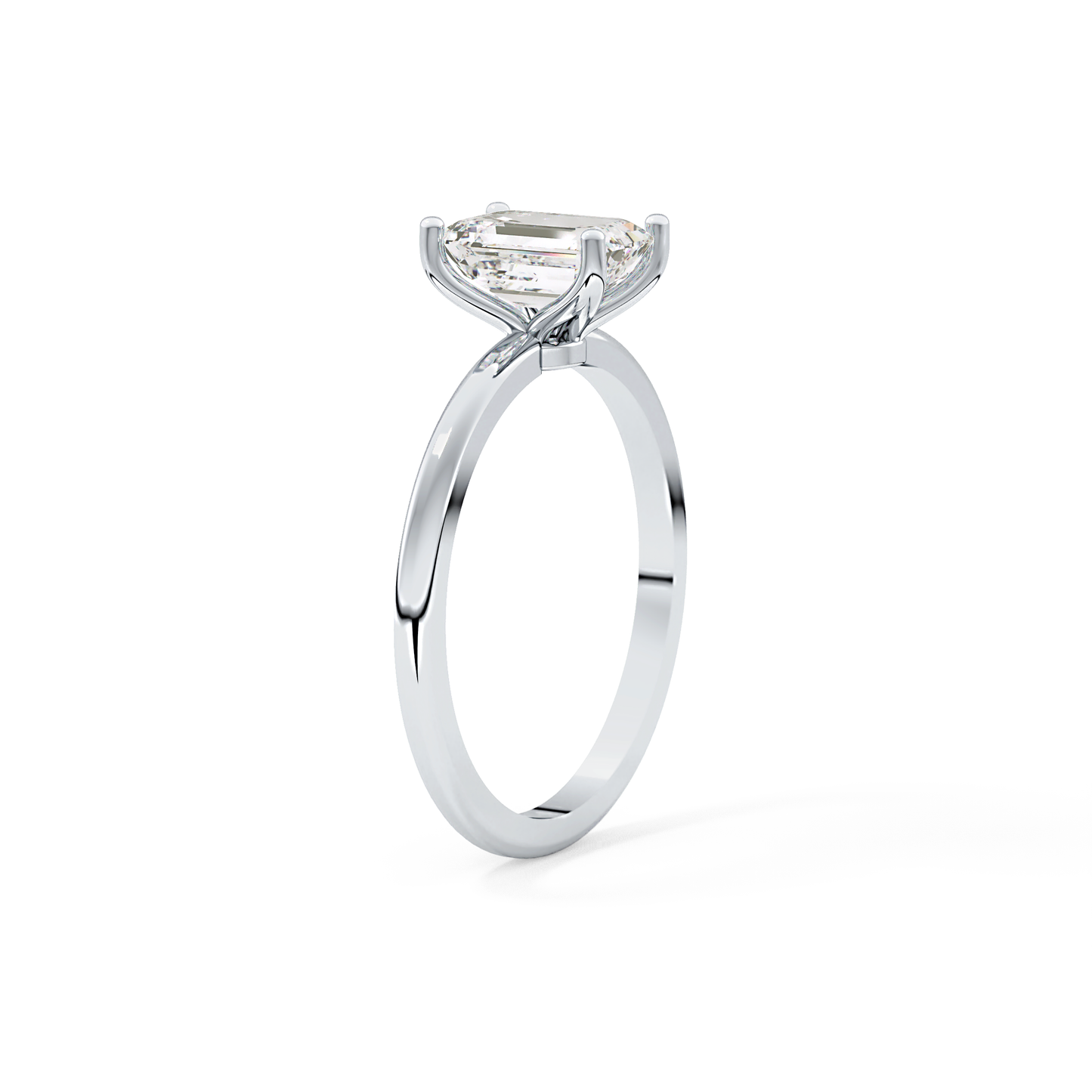 Emerald Cut 1.02 Carat Moissanite Ring – Solitaire Style in Gold