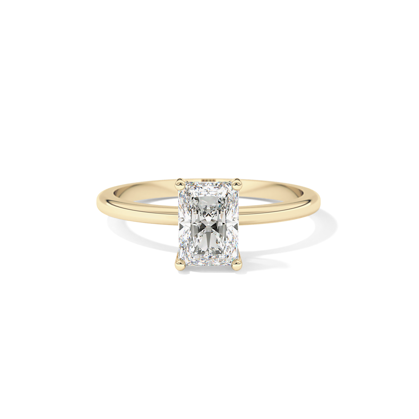 Radiant Cut 1.21 Carat Moissanite Ring – Solitaire Style in Gold