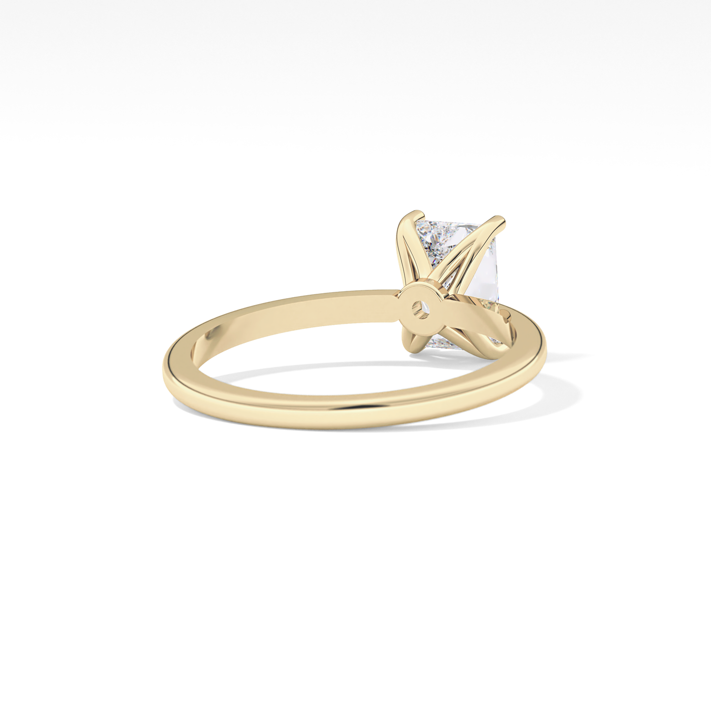 Radiant Cut 1.21 Carat Moissanite Ring – Solitaire Style in Gold