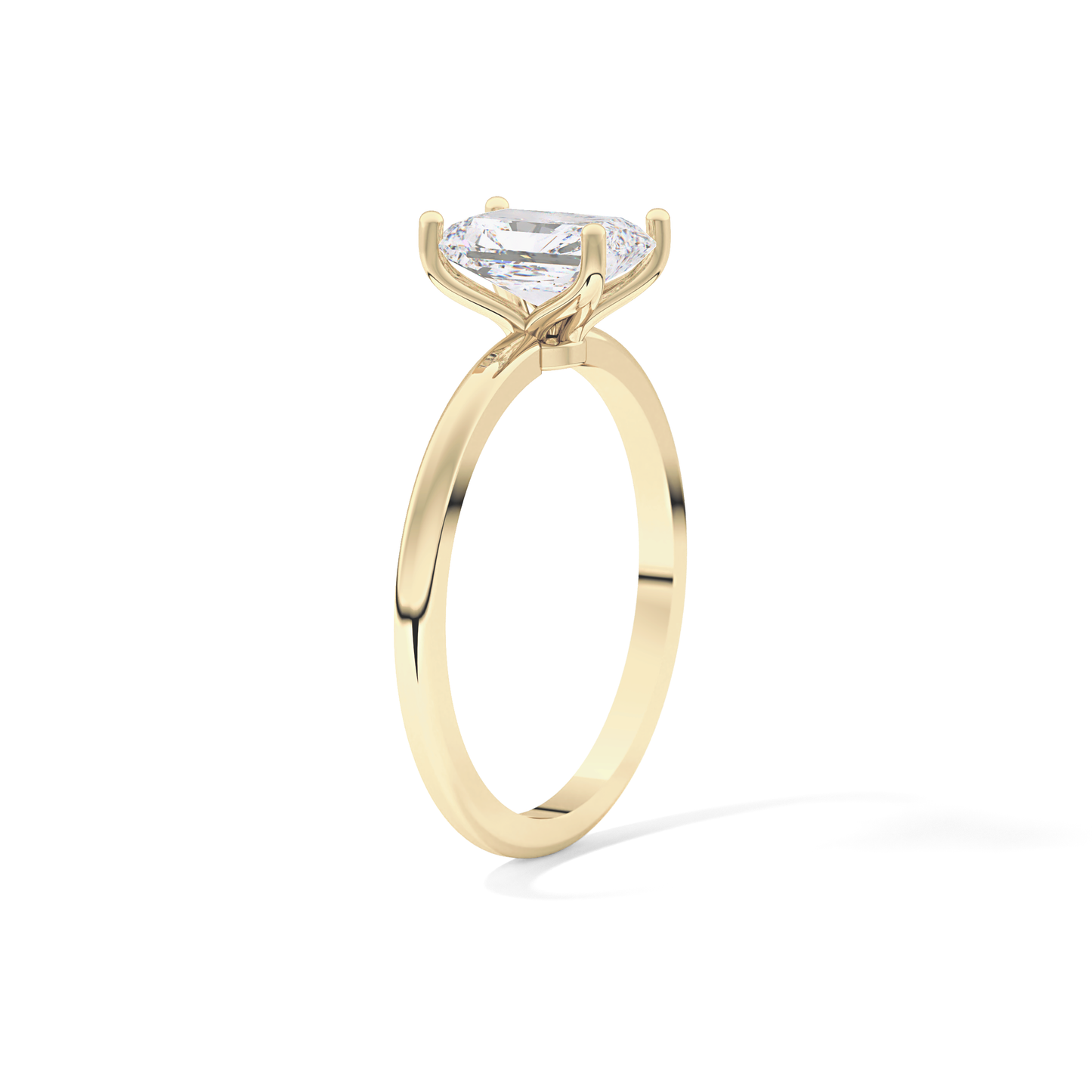 Radiant Cut 1.21 Carat Moissanite Ring – Solitaire Style in Gold