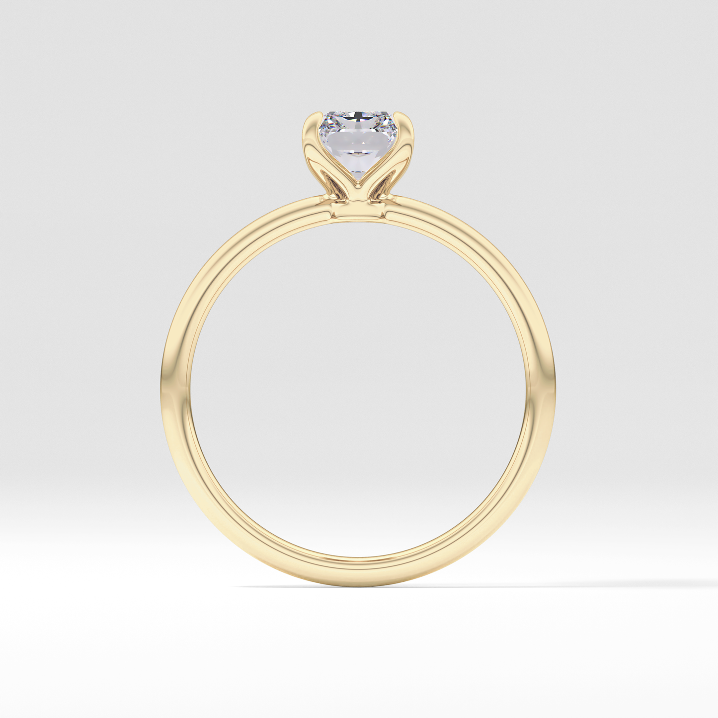 Radiant Cut 1.21 Carat Moissanite Ring – Solitaire Style in Gold