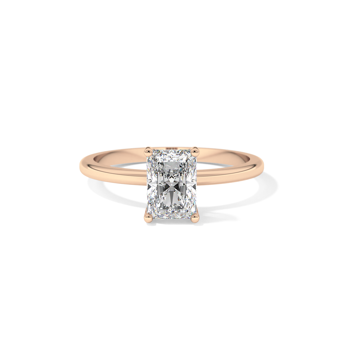 Radiant Cut 1.21 Carat Moissanite Ring – Solitaire Style in Gold