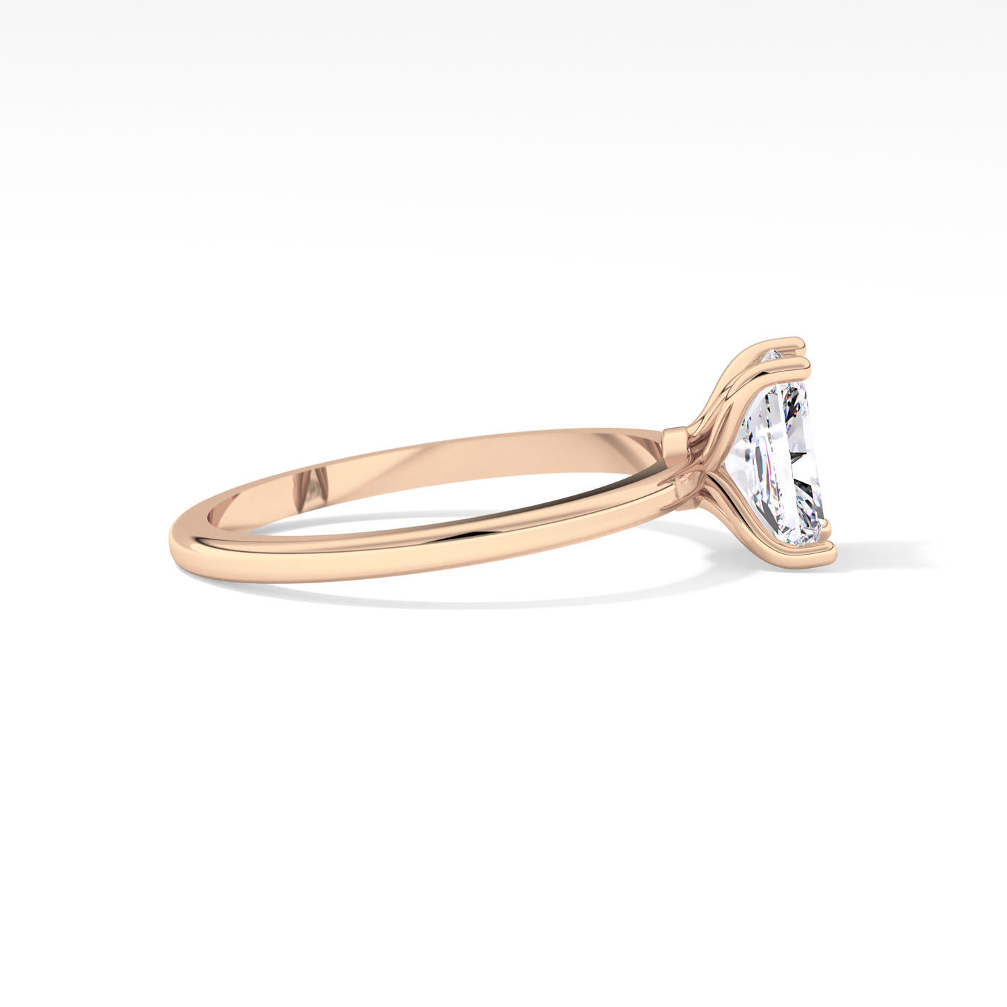 Radiant Cut 1.21 Carat Moissanite Ring – Solitaire Style in Gold