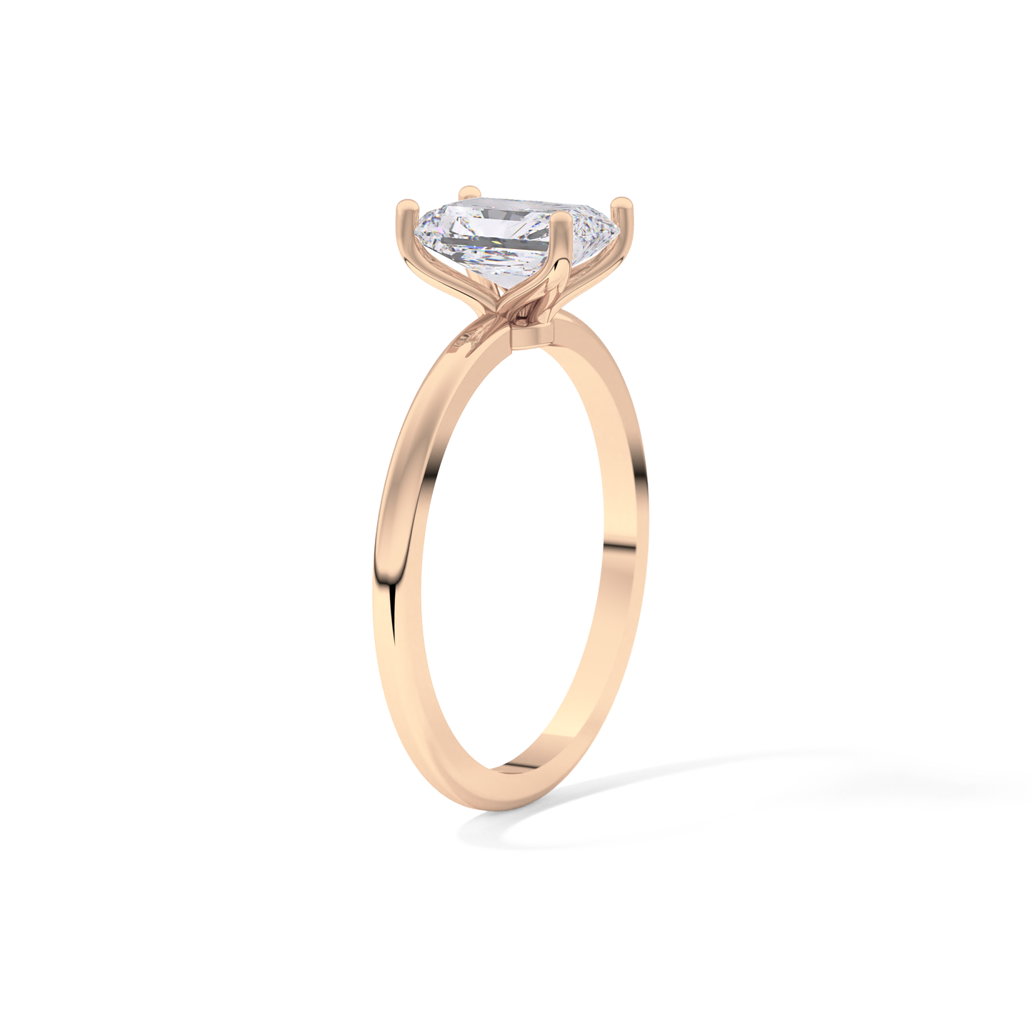 Radiant Cut 1.21 Carat Moissanite Ring – Solitaire Style in Gold