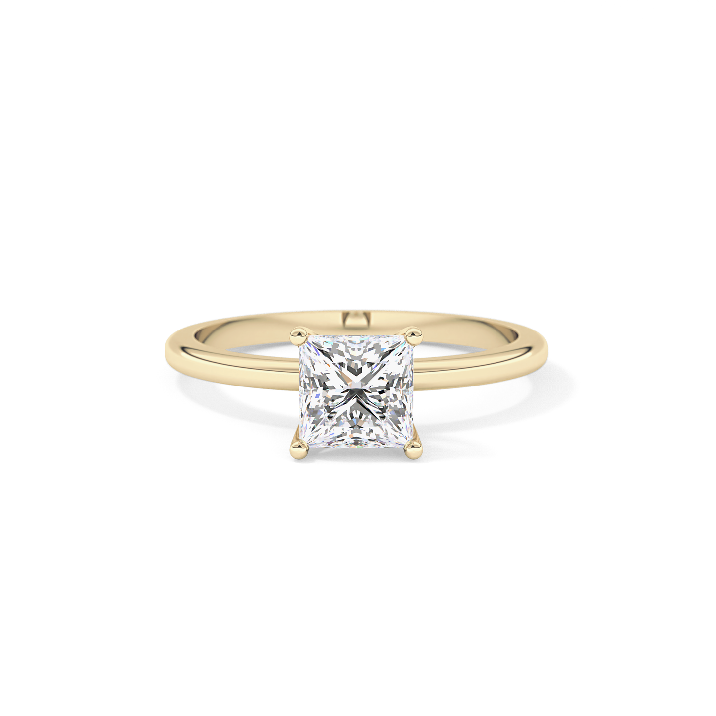 Princess Cut 1.04 Carat Moissanite Ring – Solitaire Style in Gold