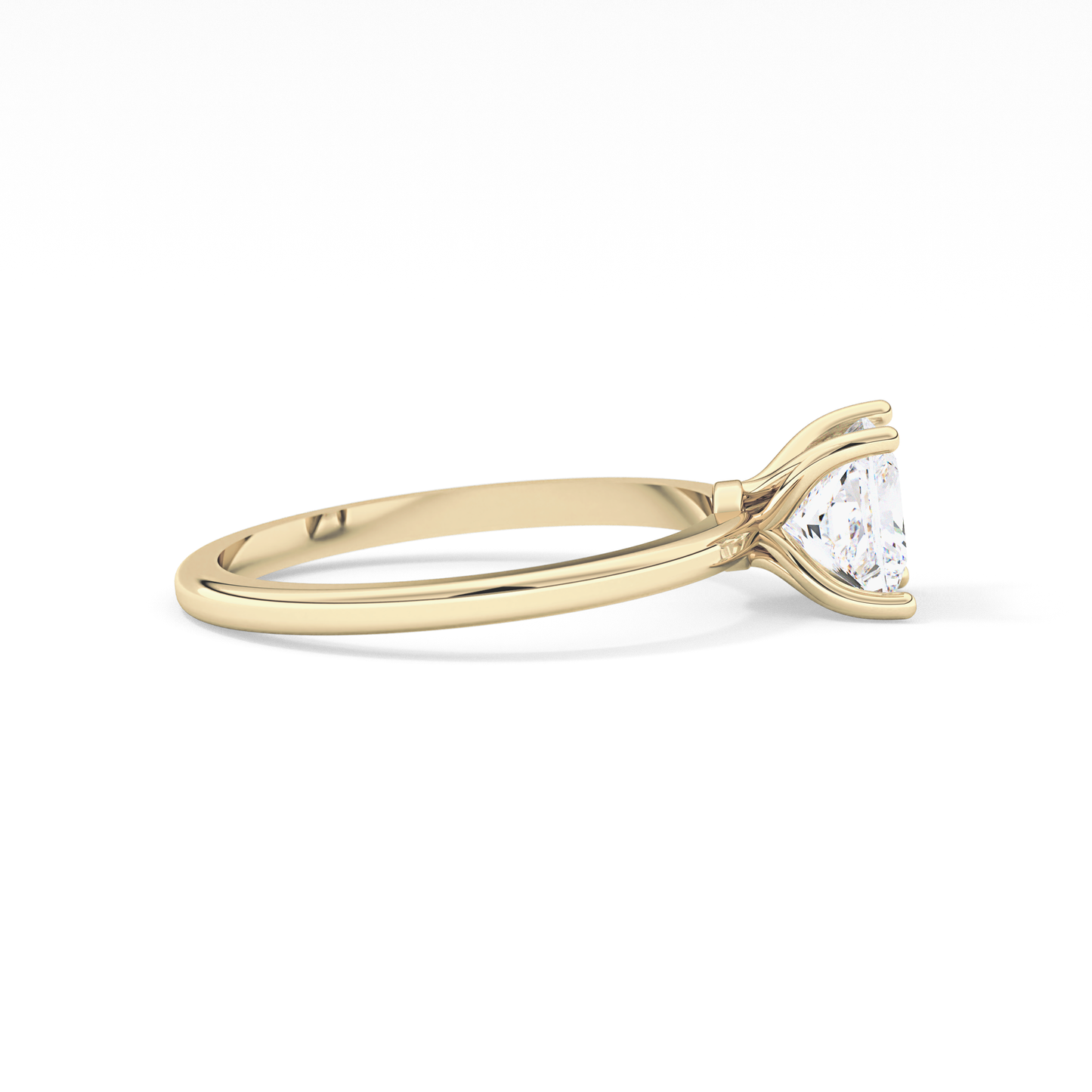 Princess Cut 1.04 Carat Moissanite Ring – Solitaire Style in Gold