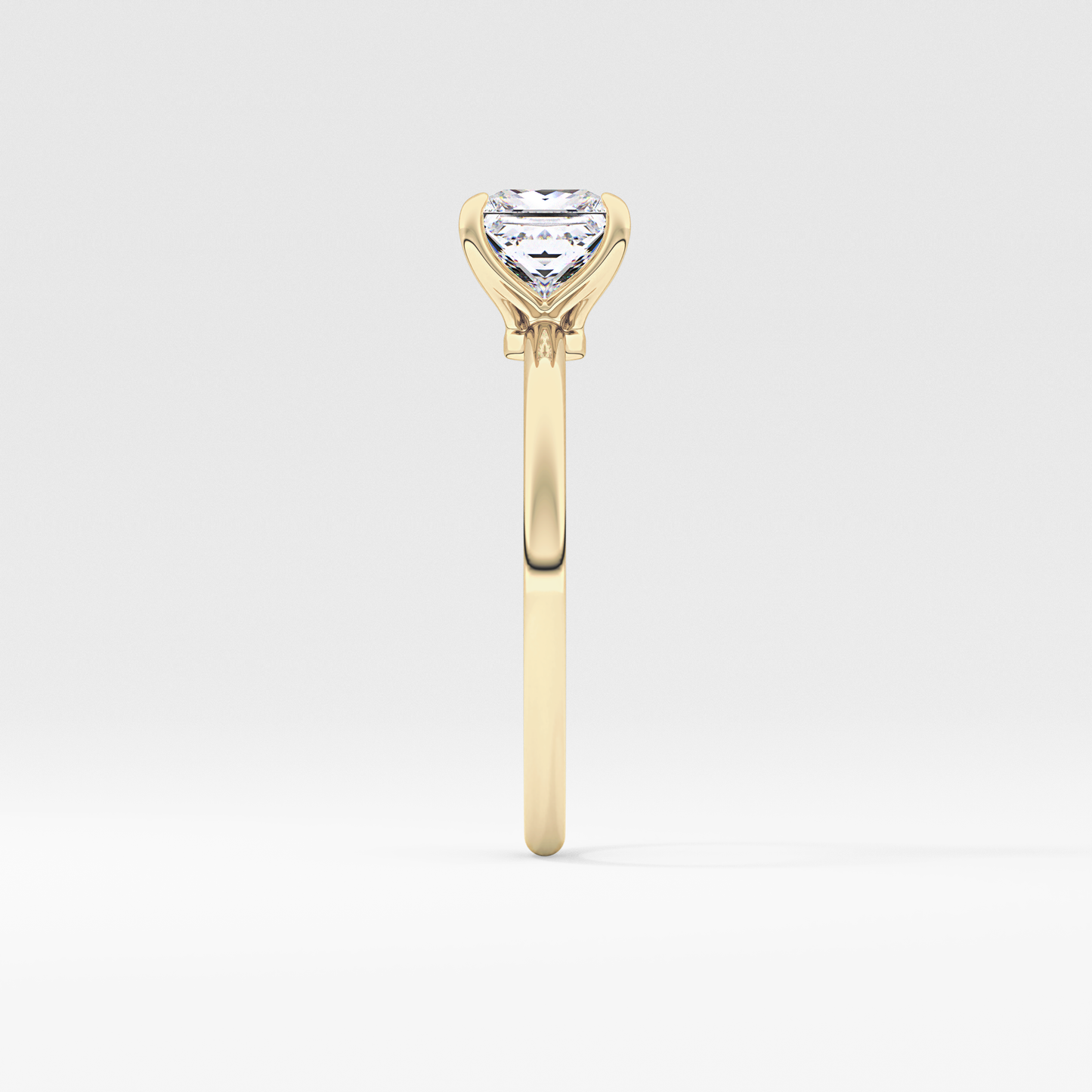 Princess Cut 1.04 Carat Moissanite Ring – Solitaire Style in Gold