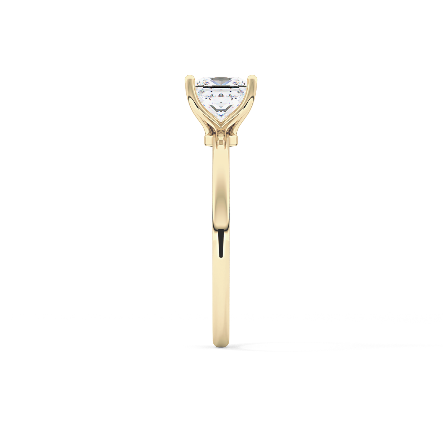 Princess Cut 1.04 Carat Moissanite Ring – Solitaire Style in Gold
