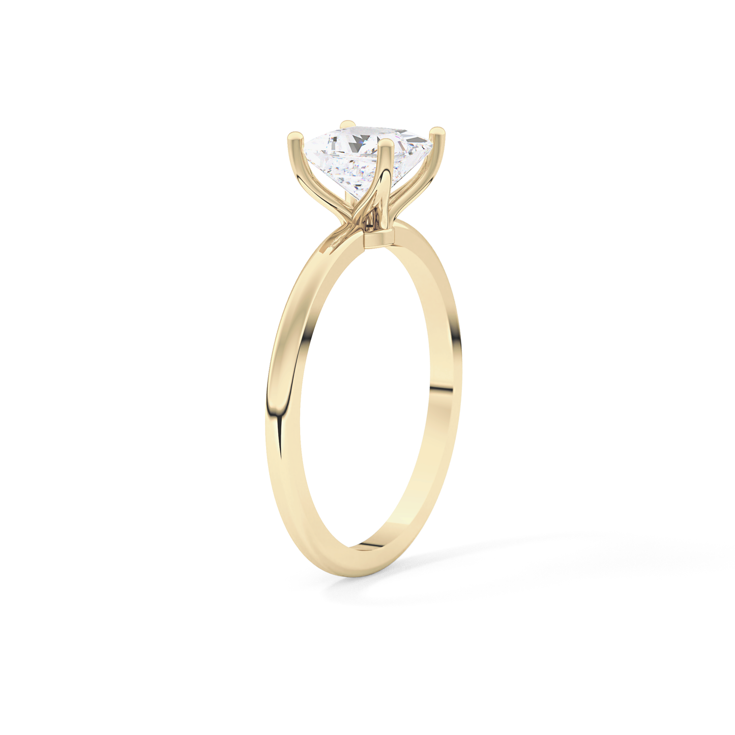 Princess Cut 1.04 Carat Moissanite Ring – Solitaire Style in Gold