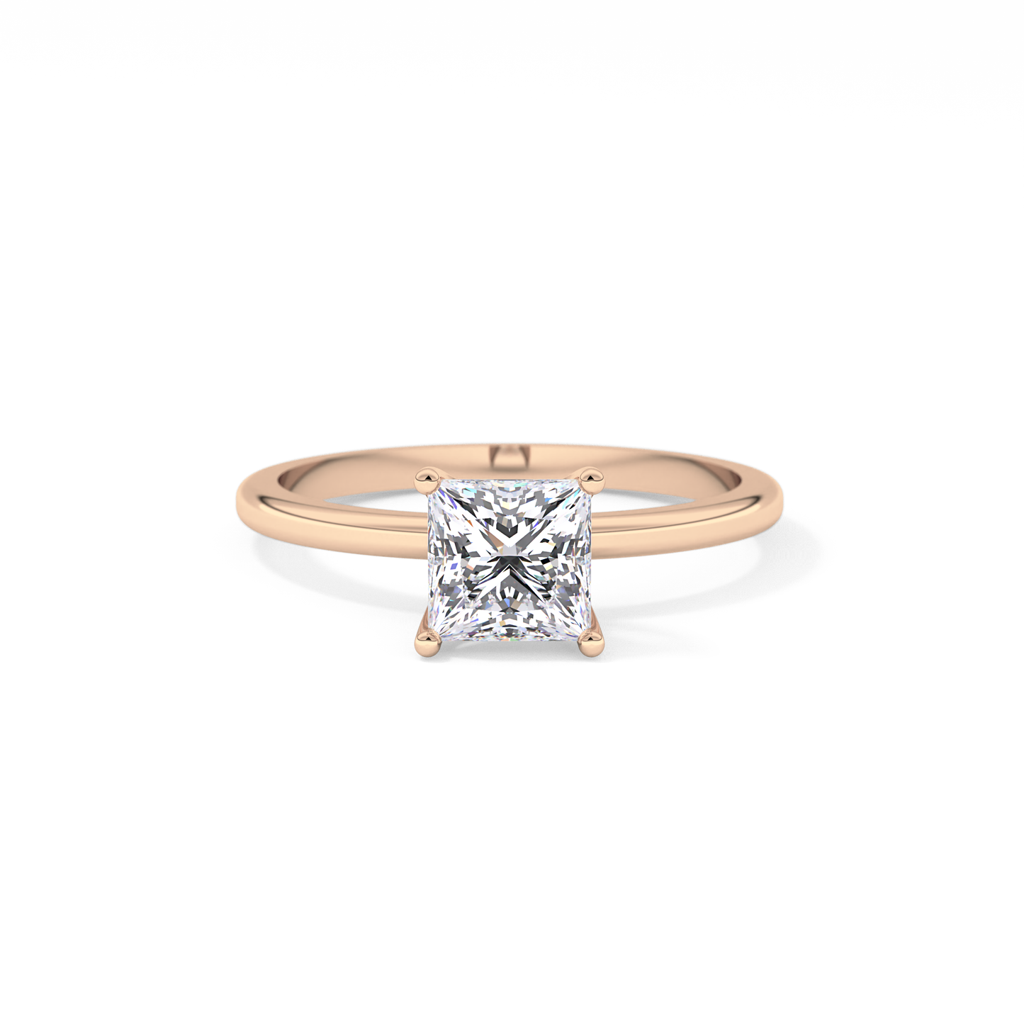 Princess Cut 1.04 Carat Moissanite Ring – Solitaire Style in Gold