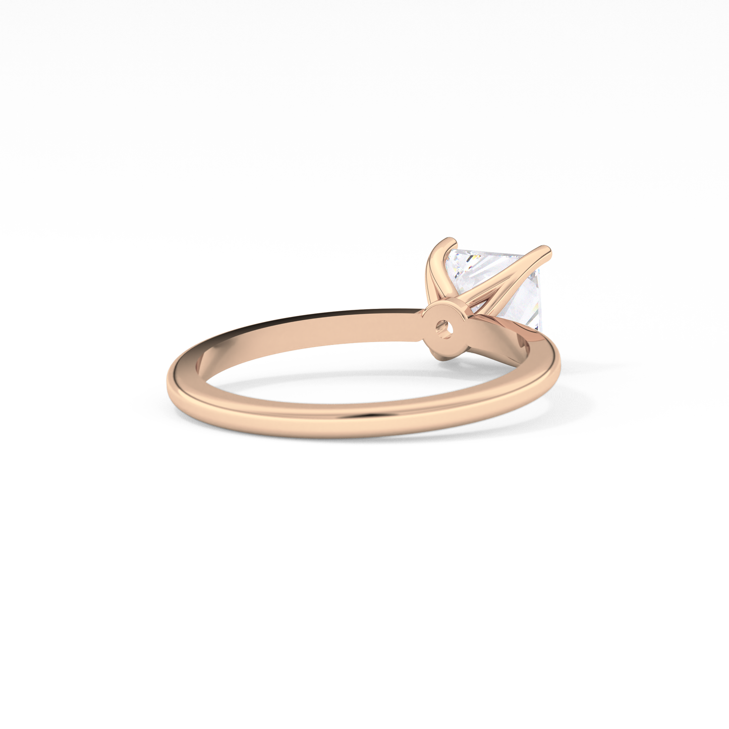 Princess Cut 1.04 Carat Moissanite Ring – Solitaire Style in Gold