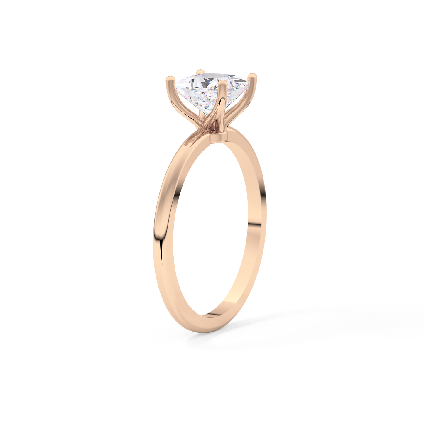 Princess Cut 1.04 Carat Moissanite Ring – Solitaire Style in Gold