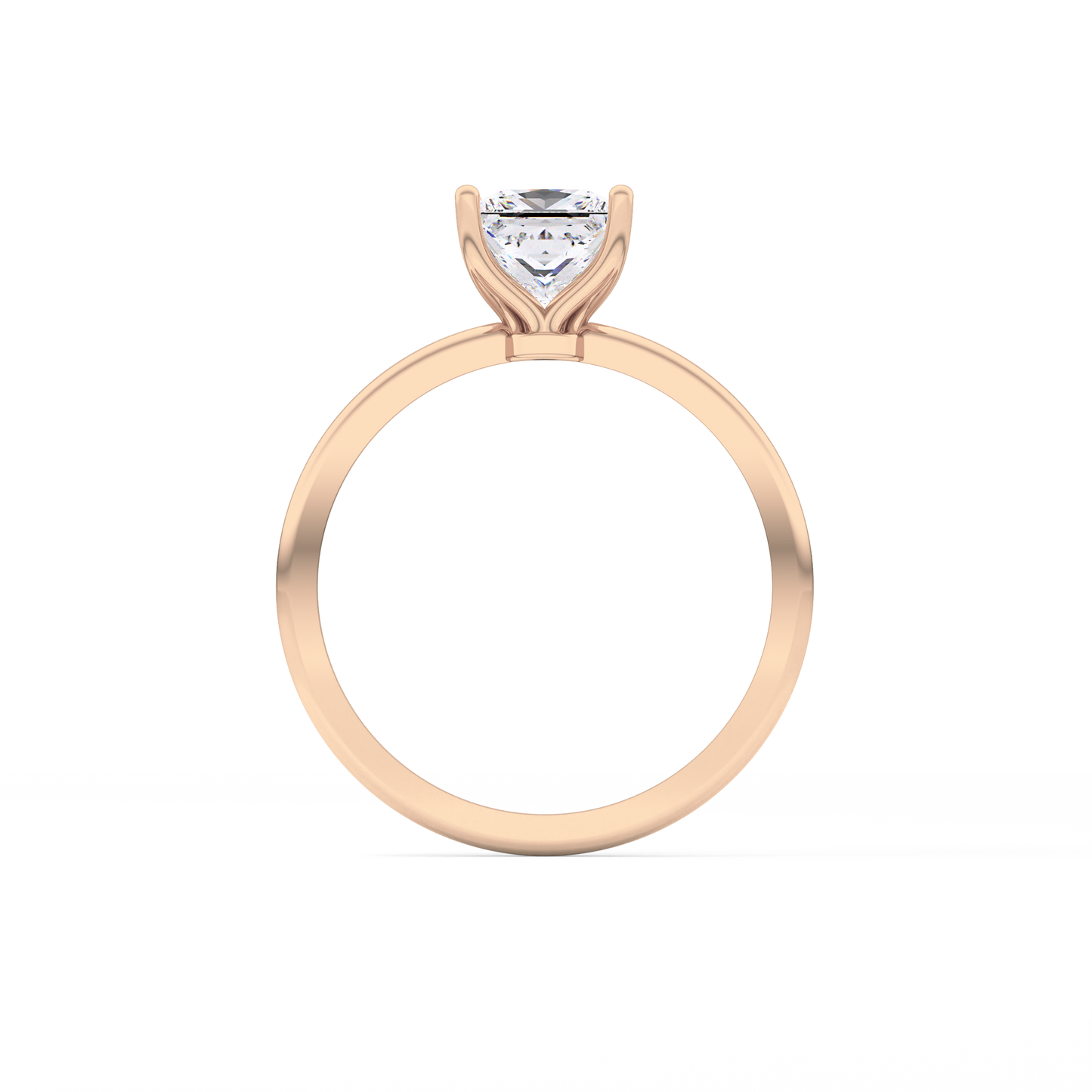 Princess Cut 1.04 Carat Moissanite Ring – Solitaire Style in Gold