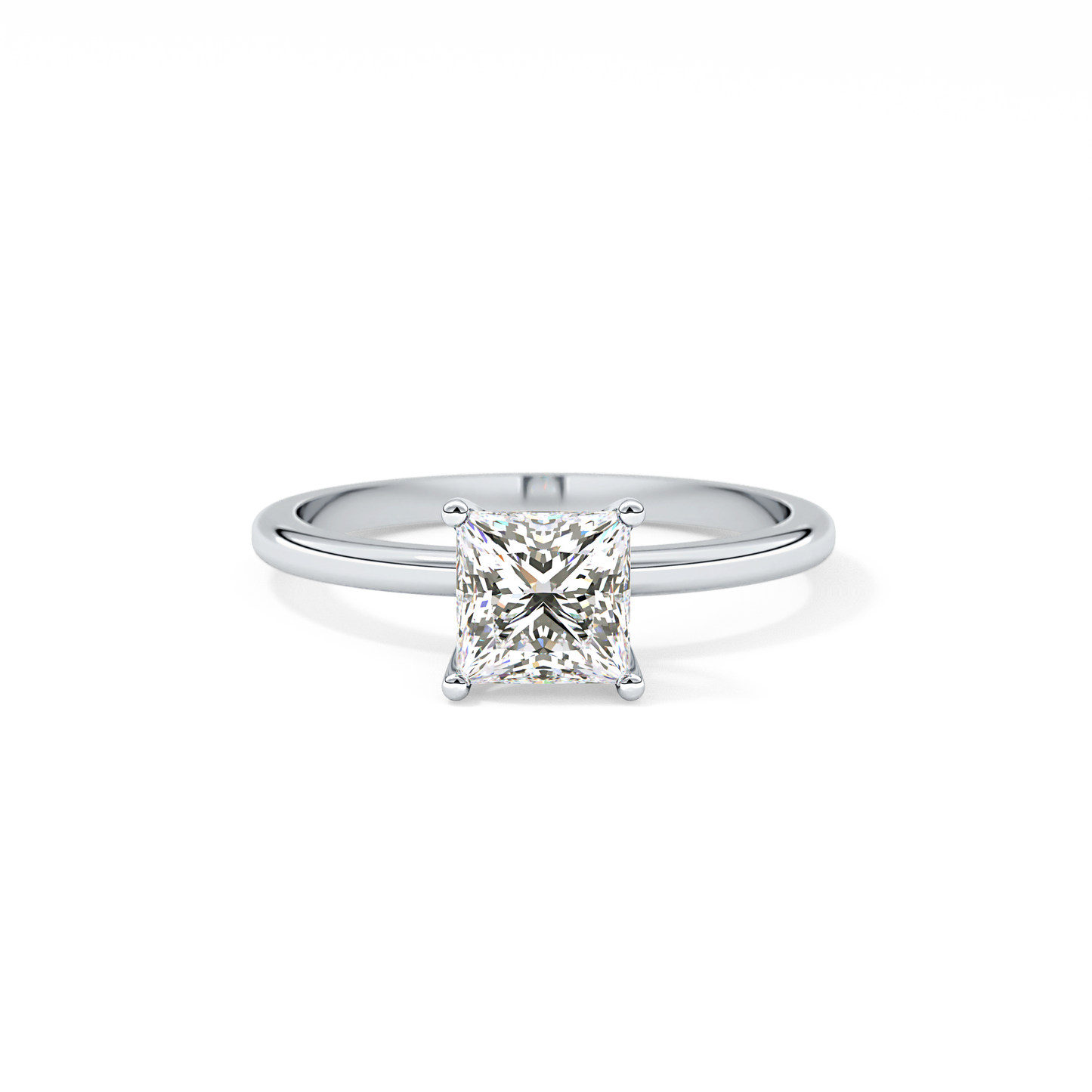 Princess Cut 1.04 Carat Moissanite Ring – Solitaire Style in Gold