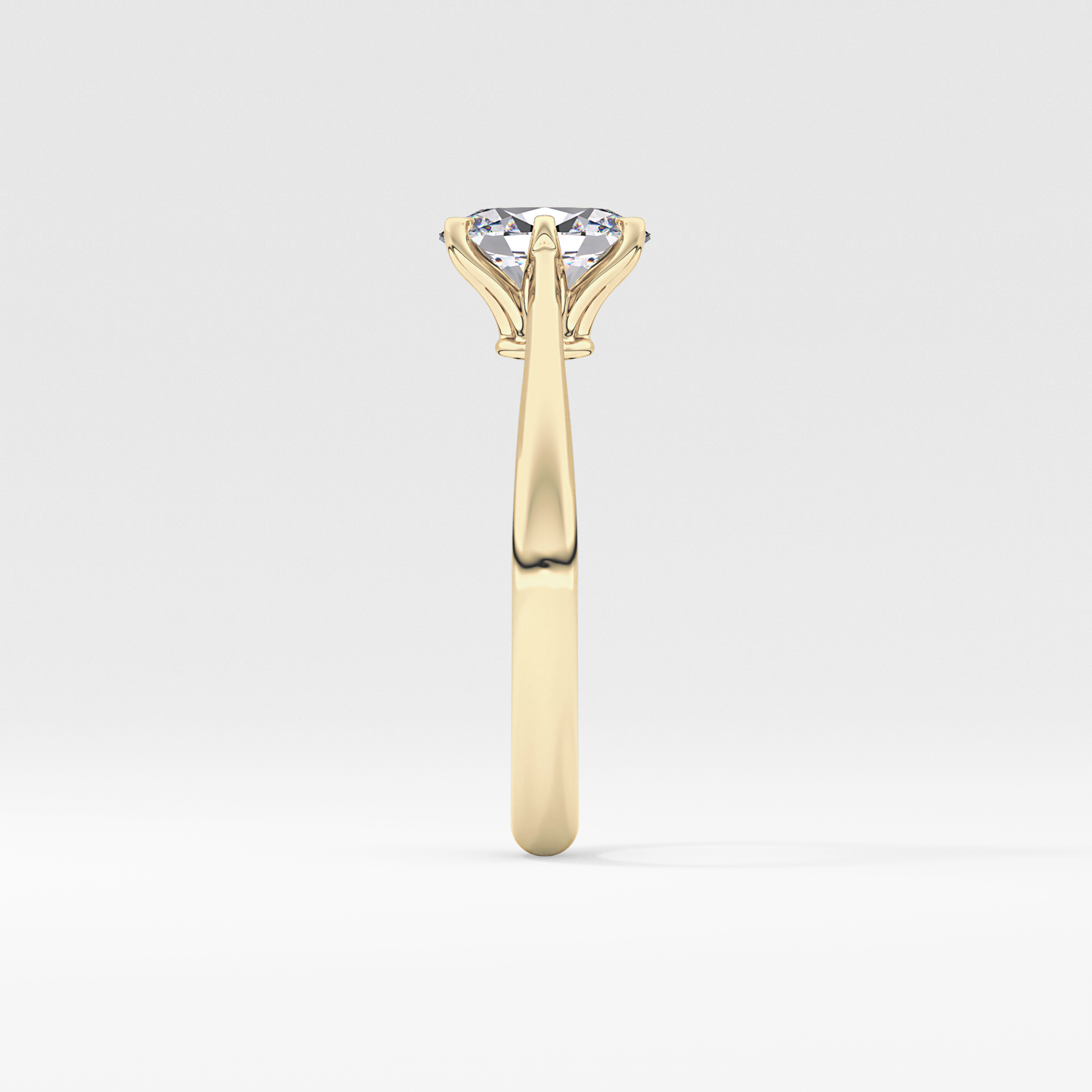 Oval Cut 1 Carat Moissanite Ring – Solitaire Setting in Gold 10