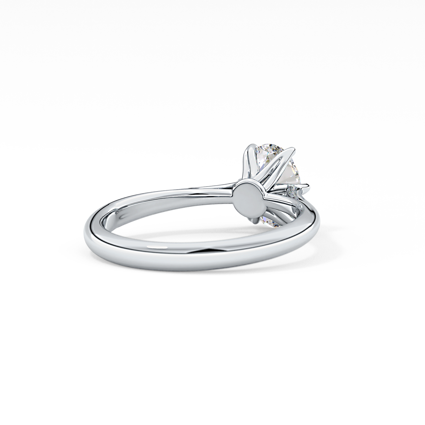Oval Cut 1 Carat Moissanite Ring – Solitaire Setting in Gold 2