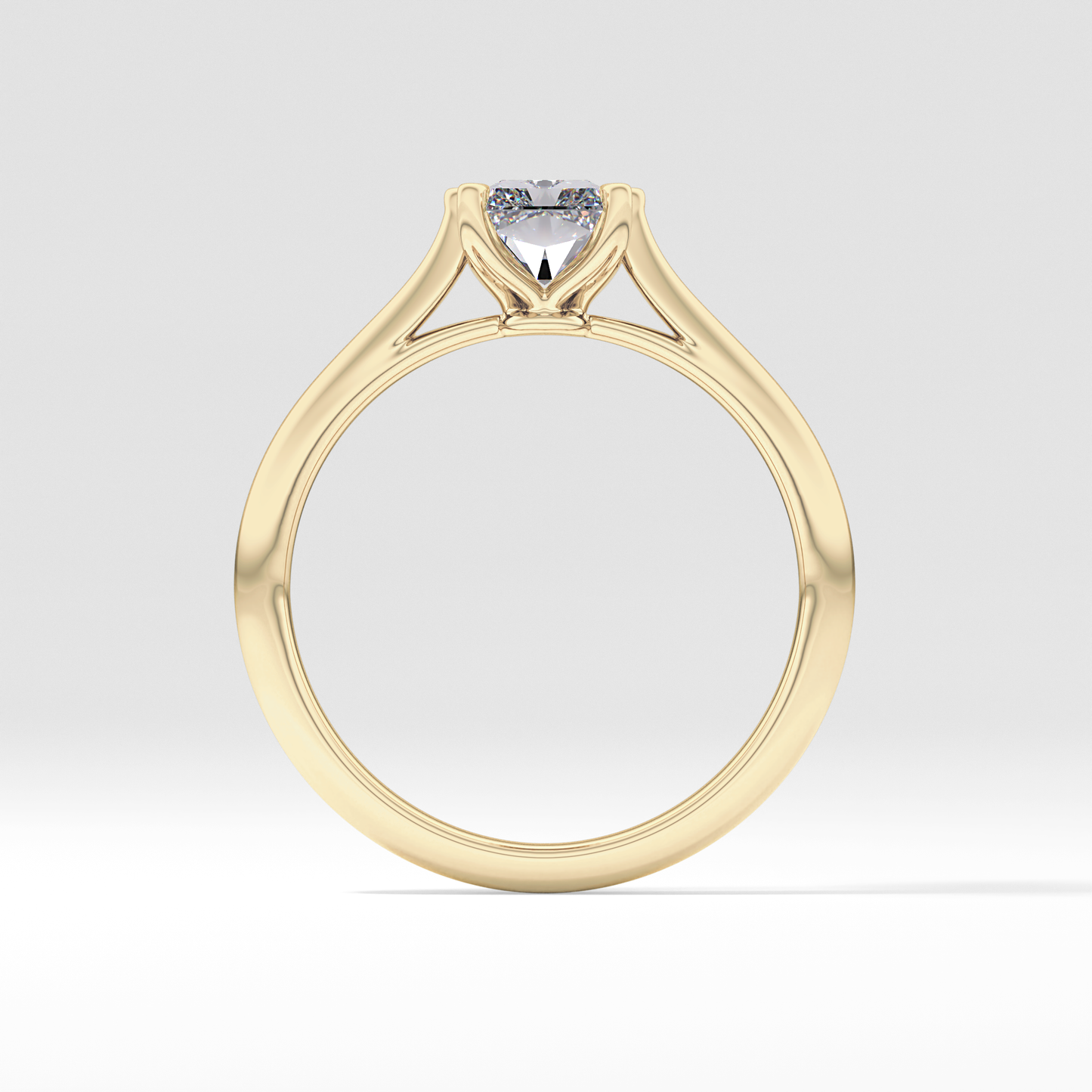 Radiant Cut 1.21 Carat Moissanite Ring – Solitaire Setting in Gold 12