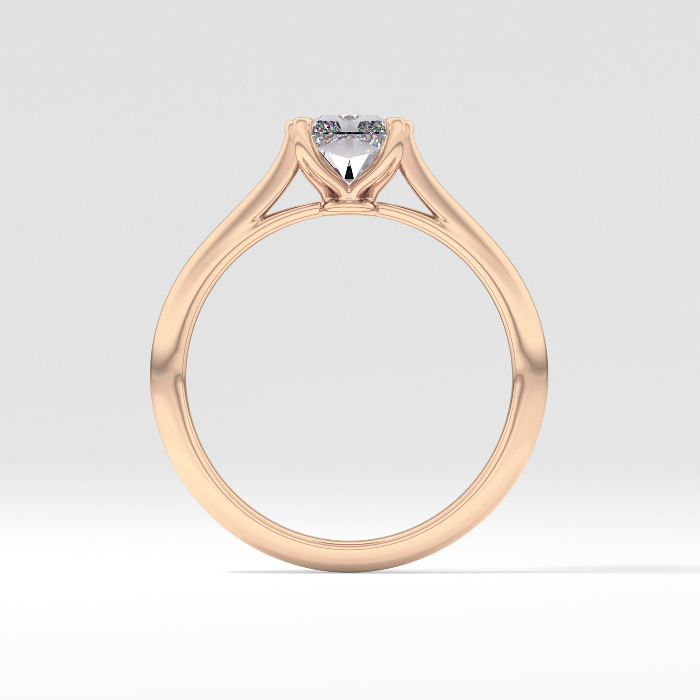 Radiant Cut 1.21 Carat Moissanite Ring – Solitaire Setting in Gold 18