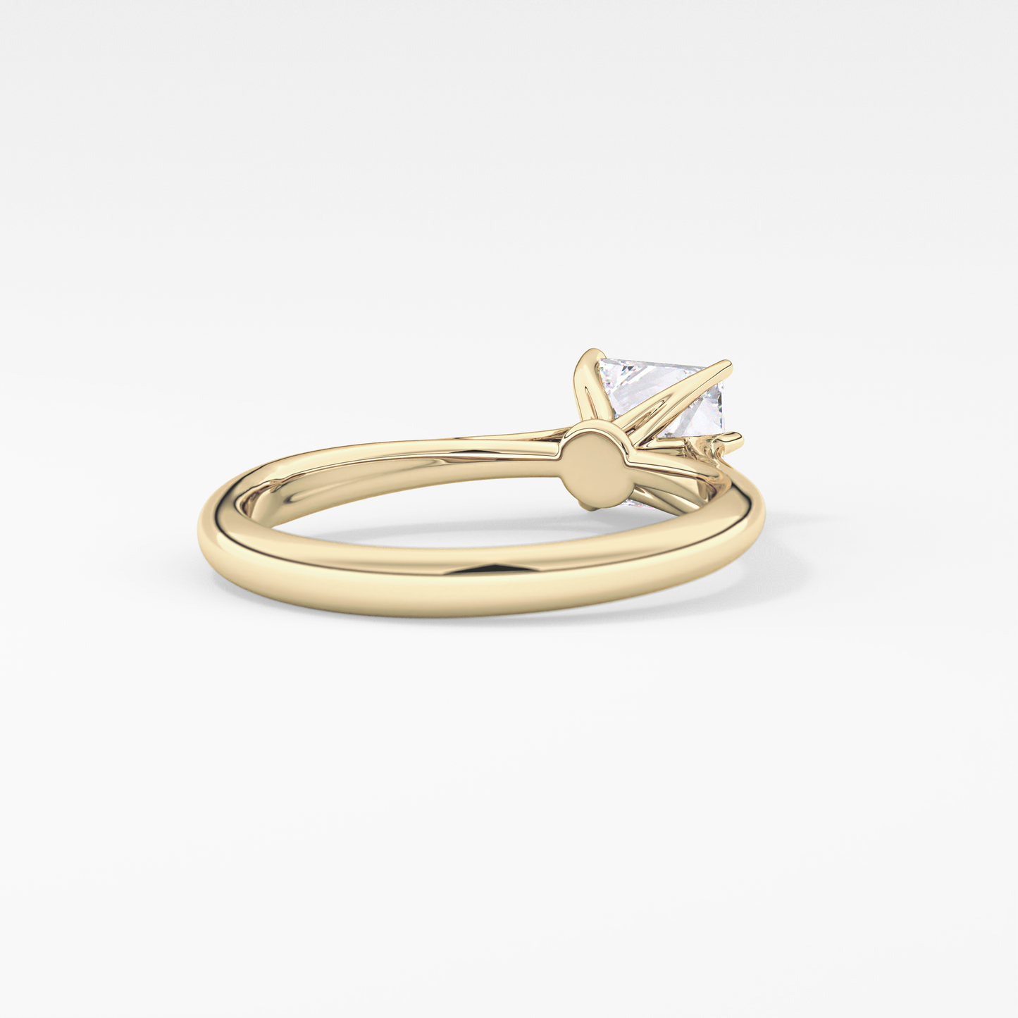 Princess Cut 1.04 Carat Moissanite Ring – Solitaire Setting in Gold