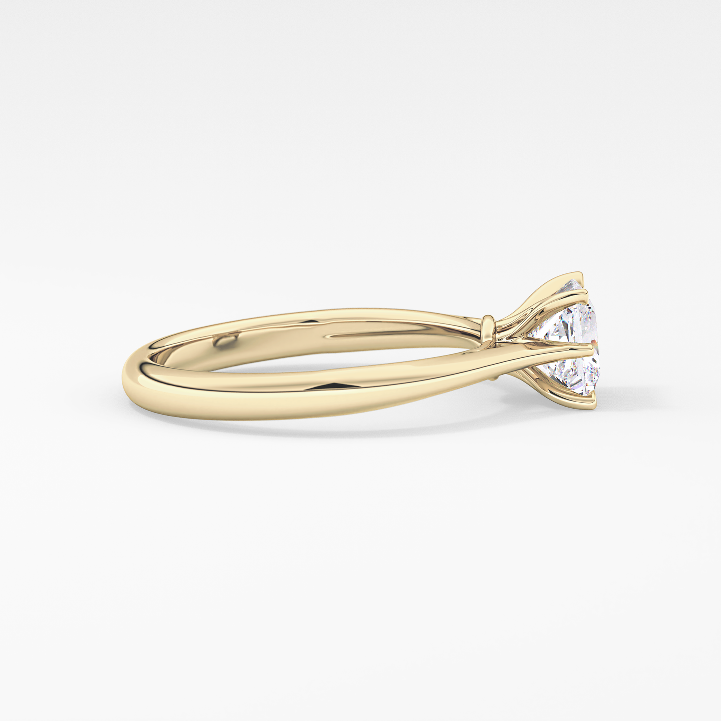 Princess Cut 1.04 Carat Moissanite Ring – Solitaire Setting in Gold