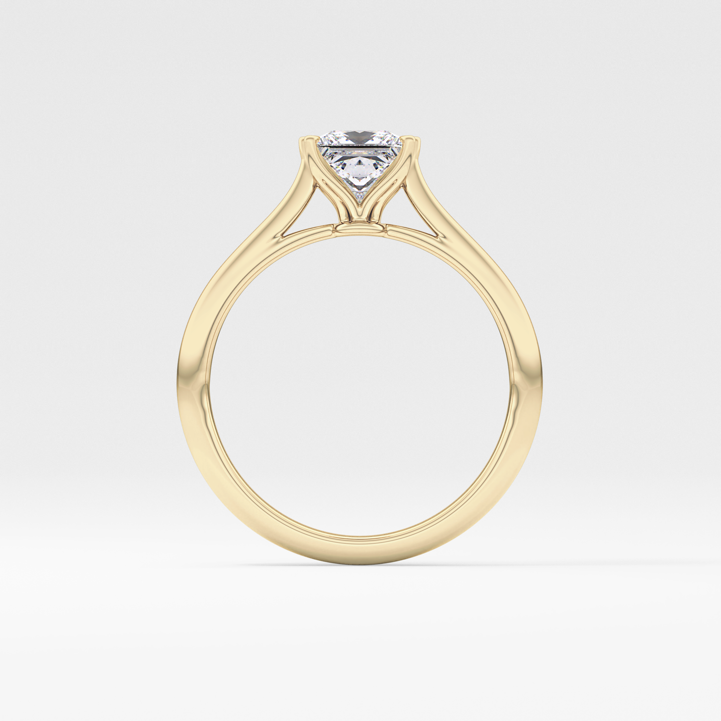 Princess Cut 1.04 Carat Moissanite Ring – Solitaire Setting in Gold