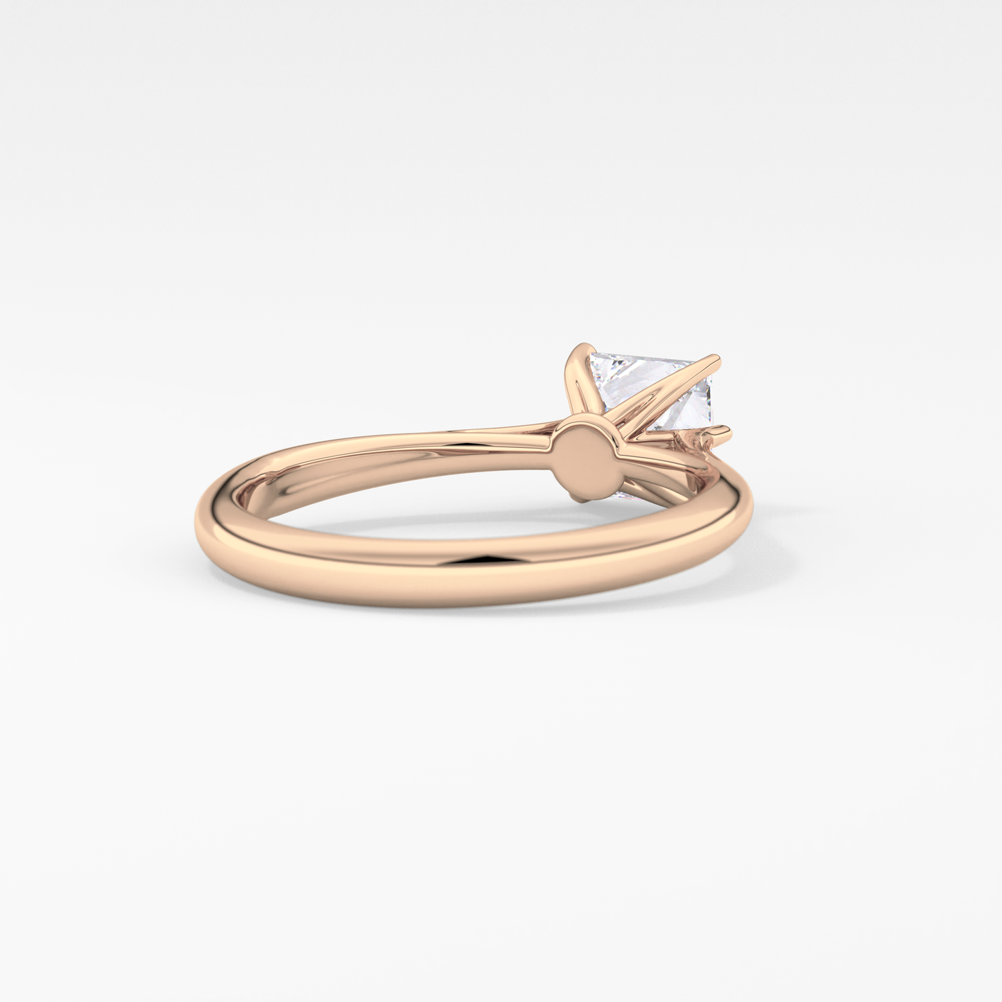 Princess Cut 1.04 Carat Moissanite Ring – Solitaire Setting in Gold
