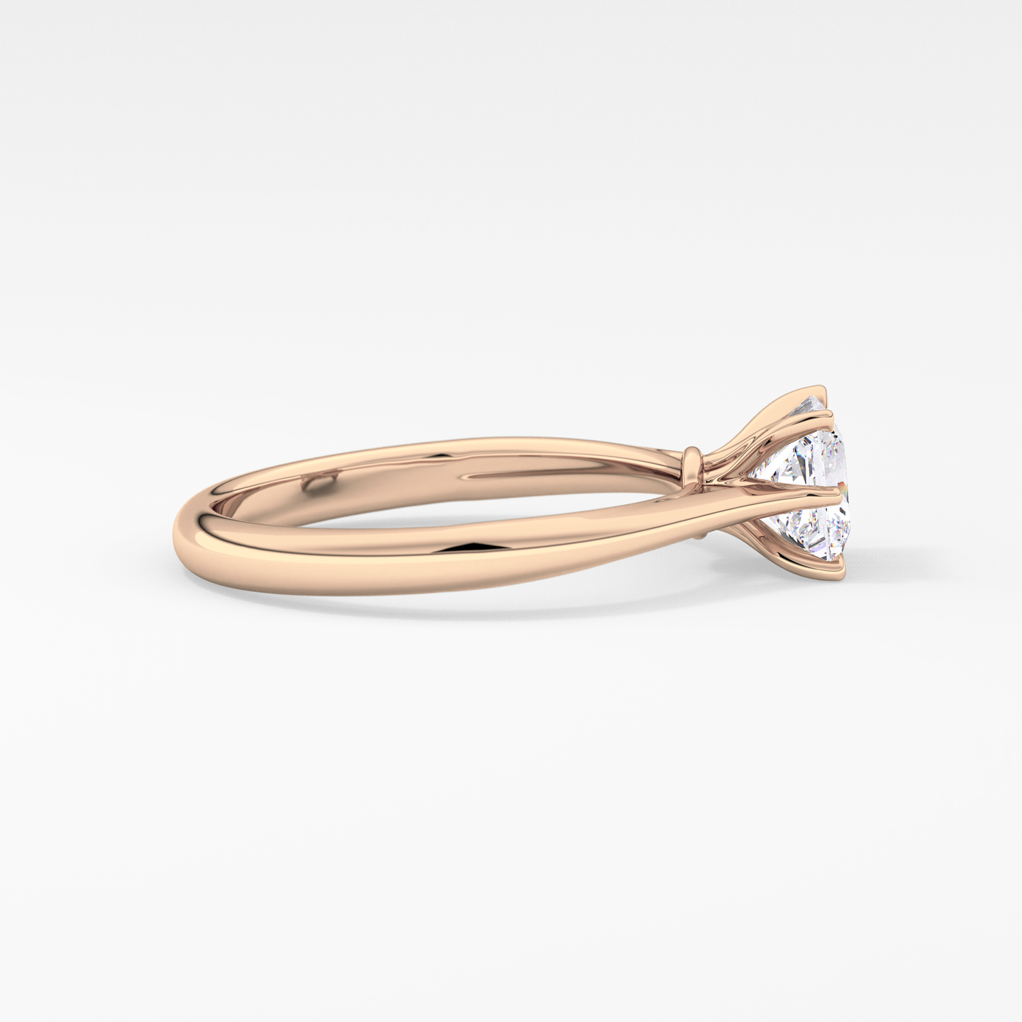 Princess Cut 1.04 Carat Moissanite Ring – Solitaire Setting in Gold