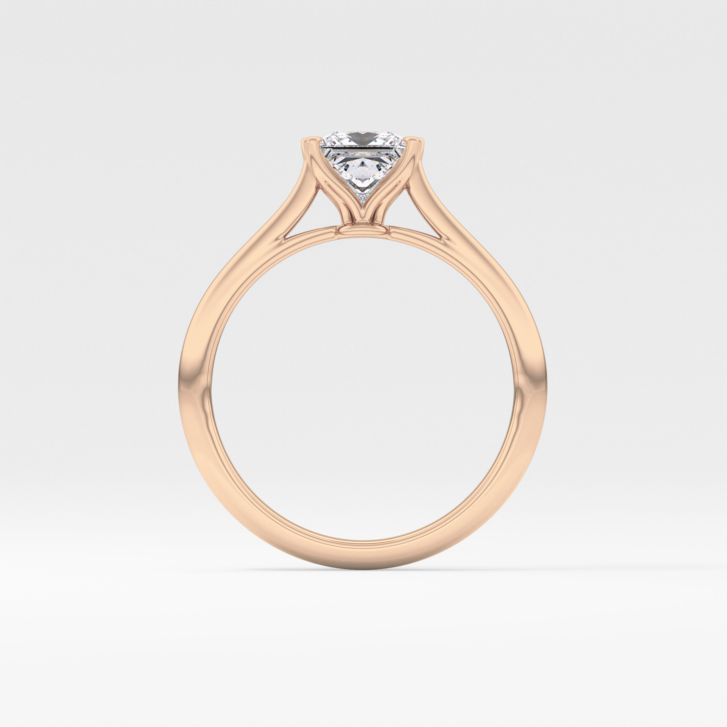Princess Cut 1.04 Carat Moissanite Ring – Solitaire Setting in Gold