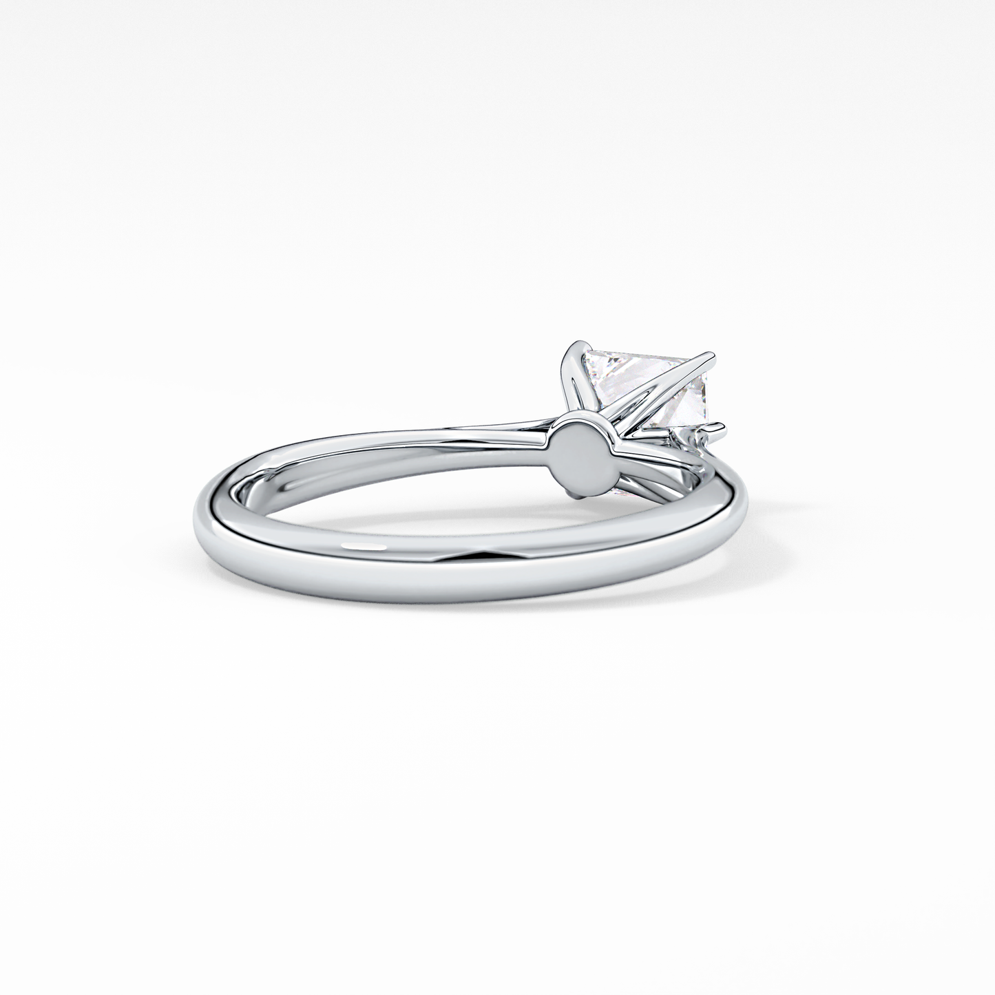 Princess Cut 1.04 Carat Moissanite Ring – Solitaire Setting in Gold