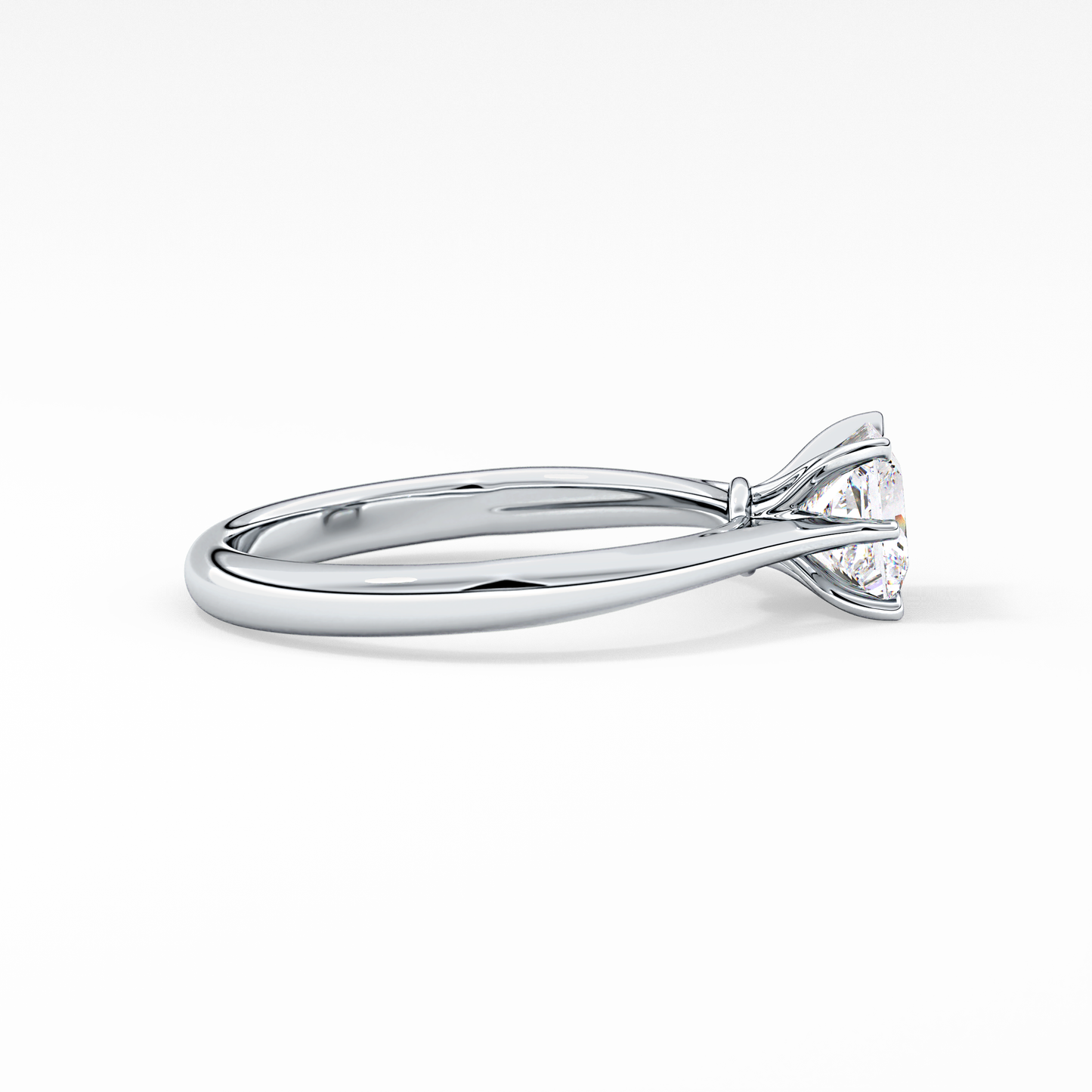 Princess Cut 1.04 Carat Moissanite Ring – Solitaire Setting in Gold