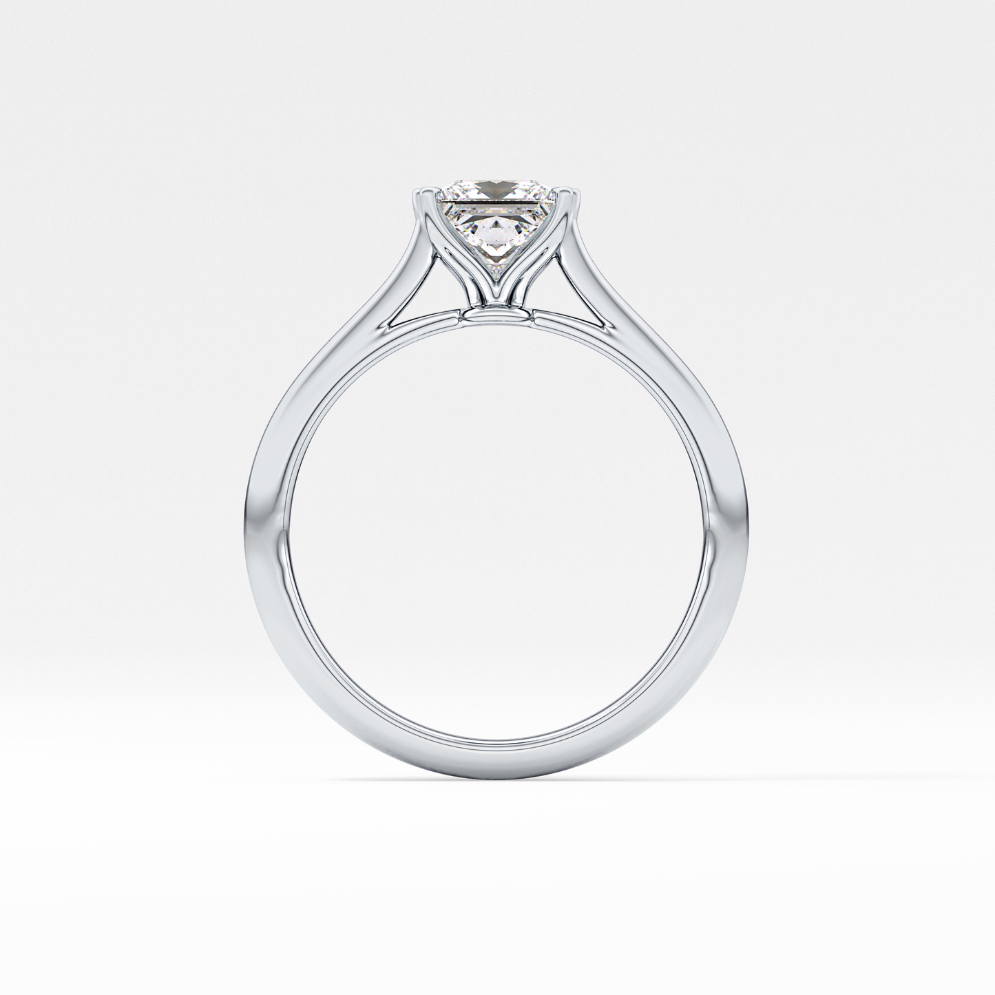 Princess Cut 1.04 Carat Moissanite Ring – Solitaire Setting in Gold