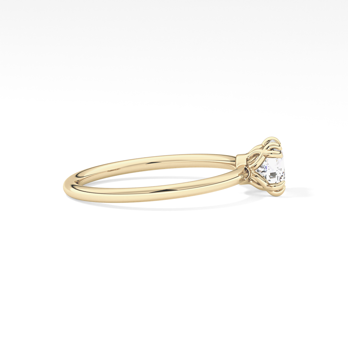 Cushion Cut 1.04 Carat Moissanite Ring – Solitaire Style in Gold