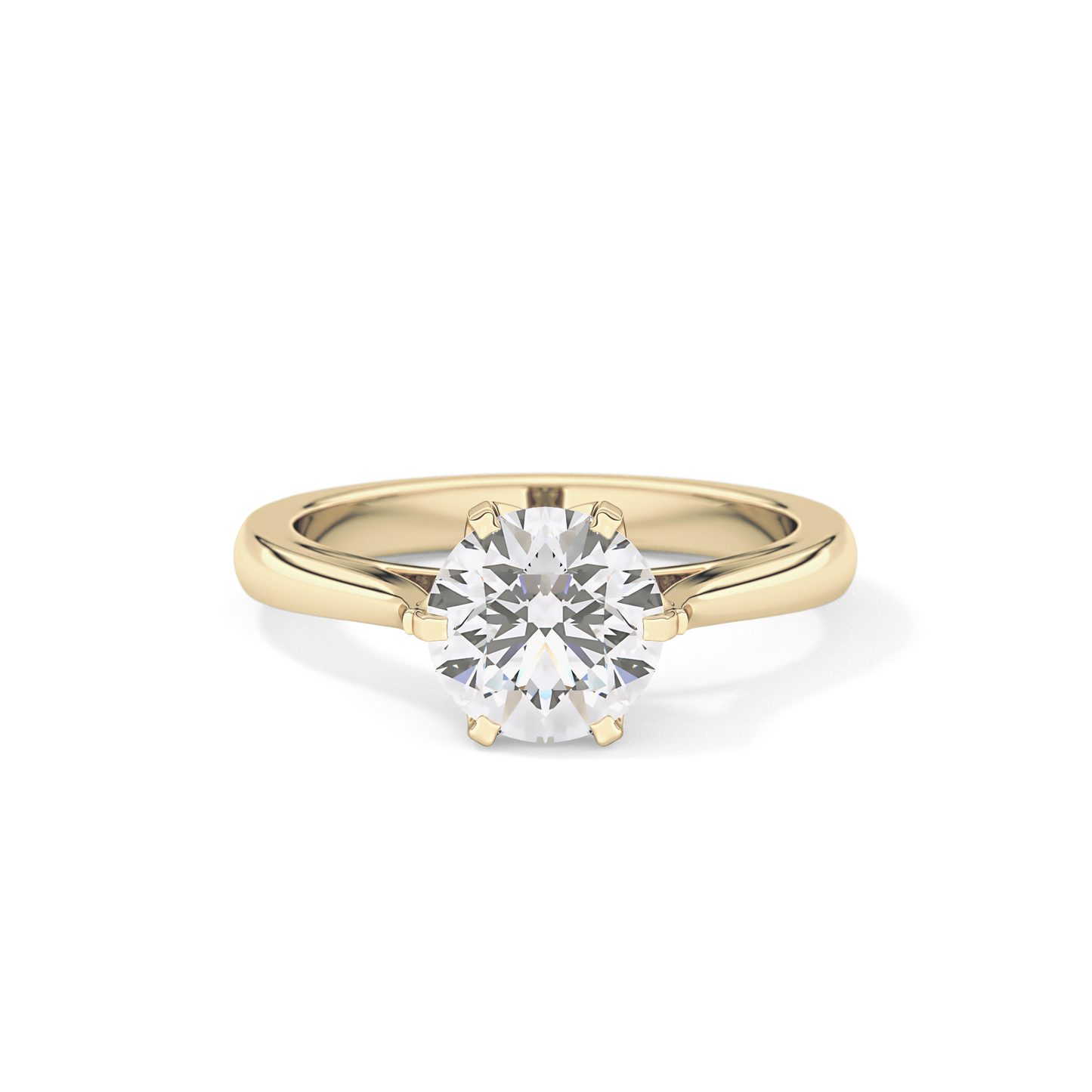 Round Cut 1.62 Carat Moissanite Ring – Solitaire Style in Gold