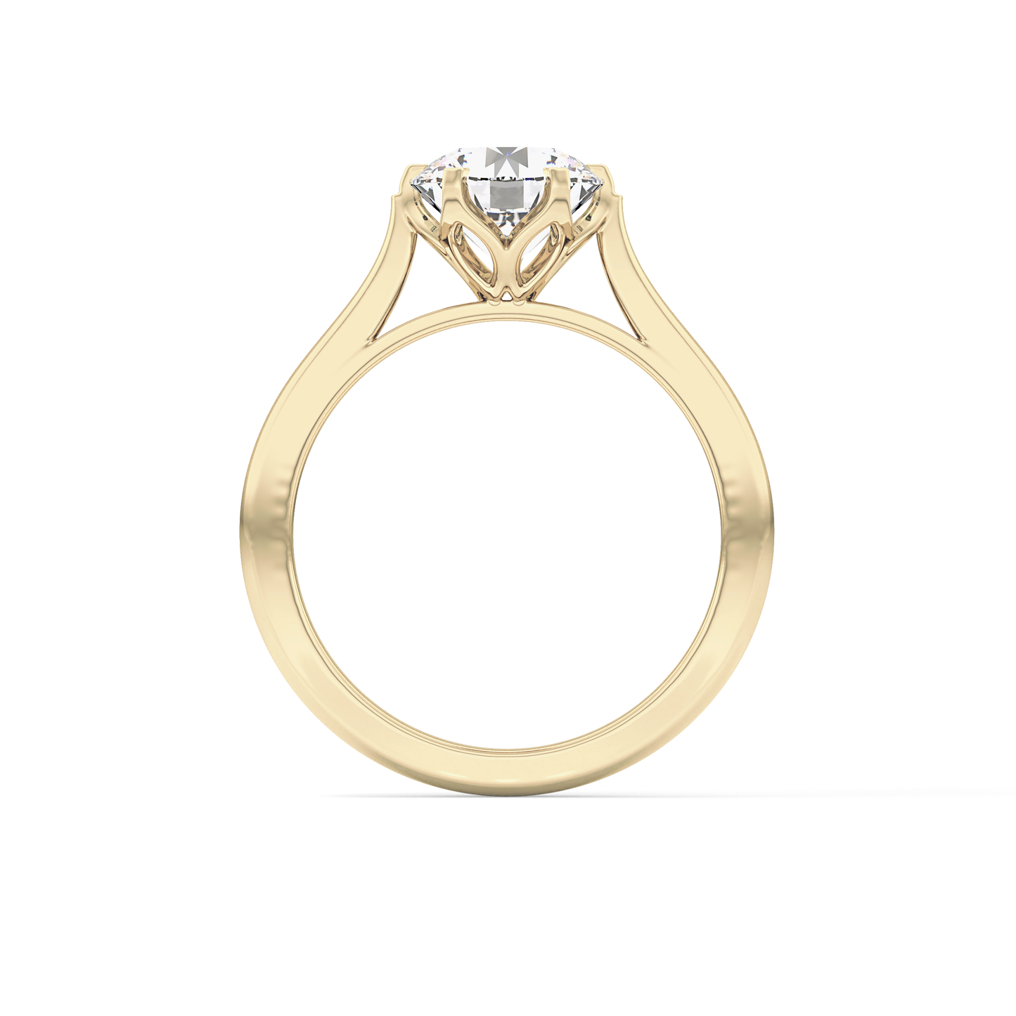 Round Cut 1.62 Carat Moissanite Ring – Solitaire Style in Gold