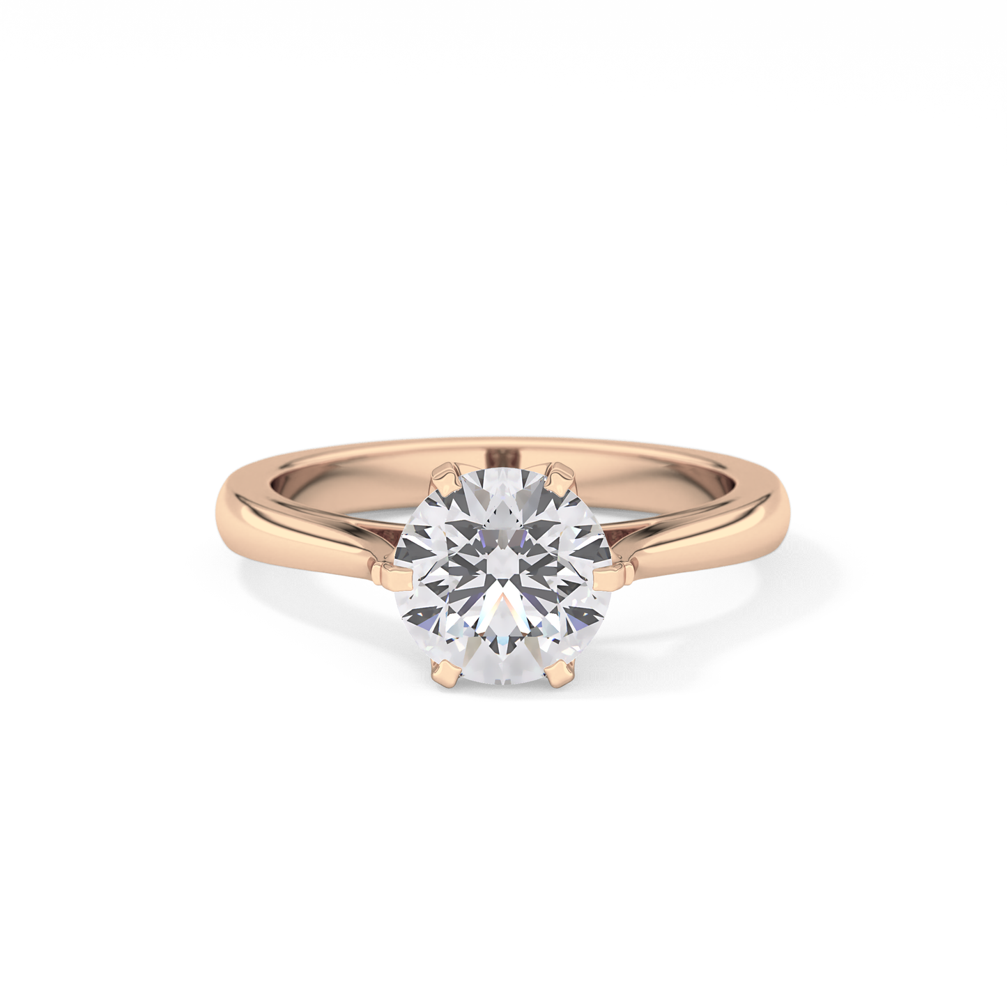 Round Cut 1.62 Carat Moissanite Ring – Solitaire Style in Gold