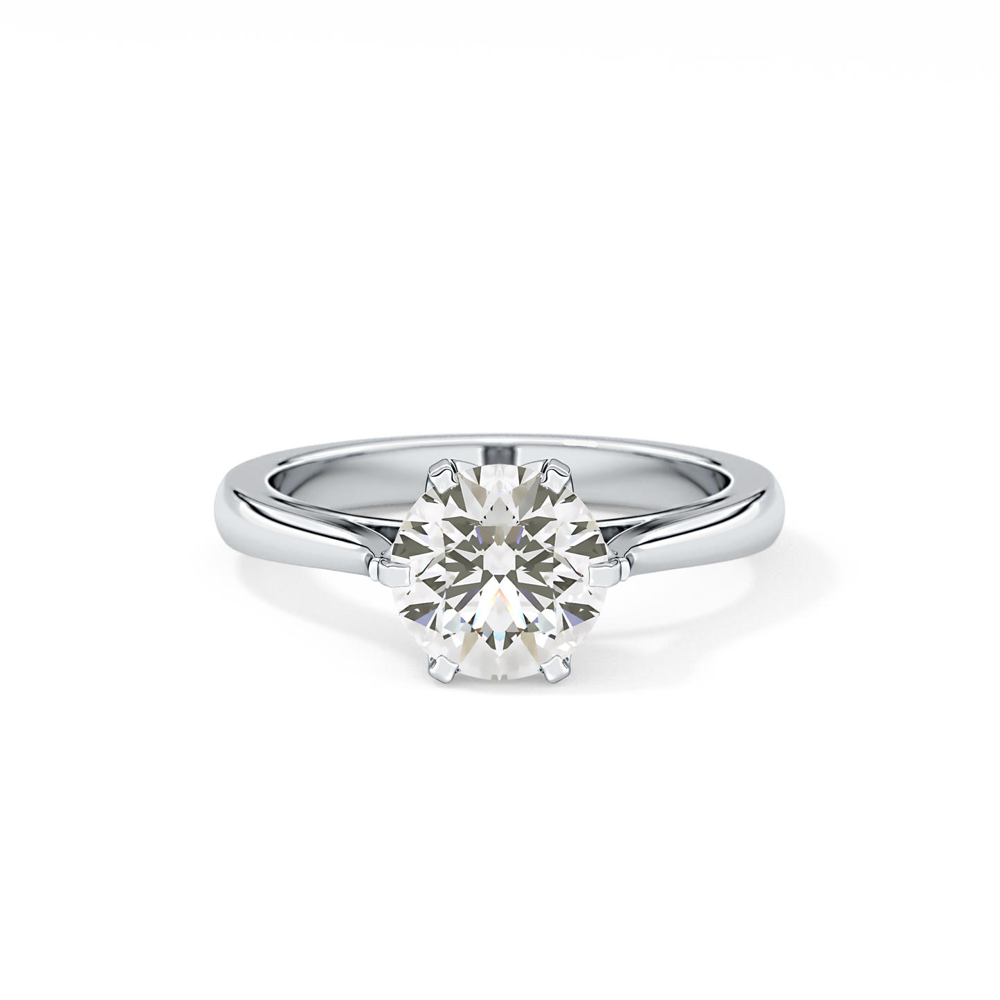Round Cut 1.62 Carat Moissanite Ring – Solitaire Style in Gold