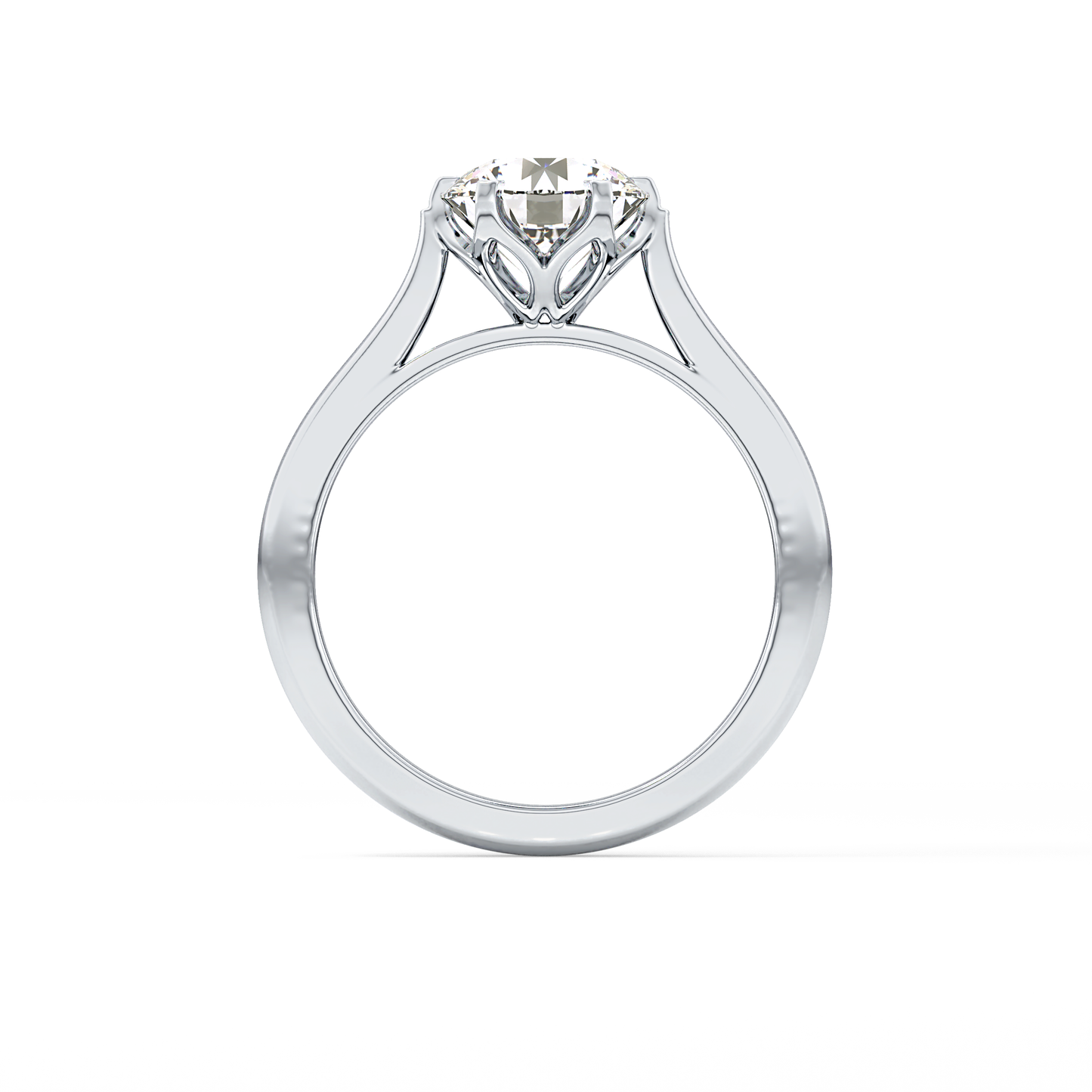 Round Cut 1.62 Carat Moissanite Ring – Solitaire Style in Gold