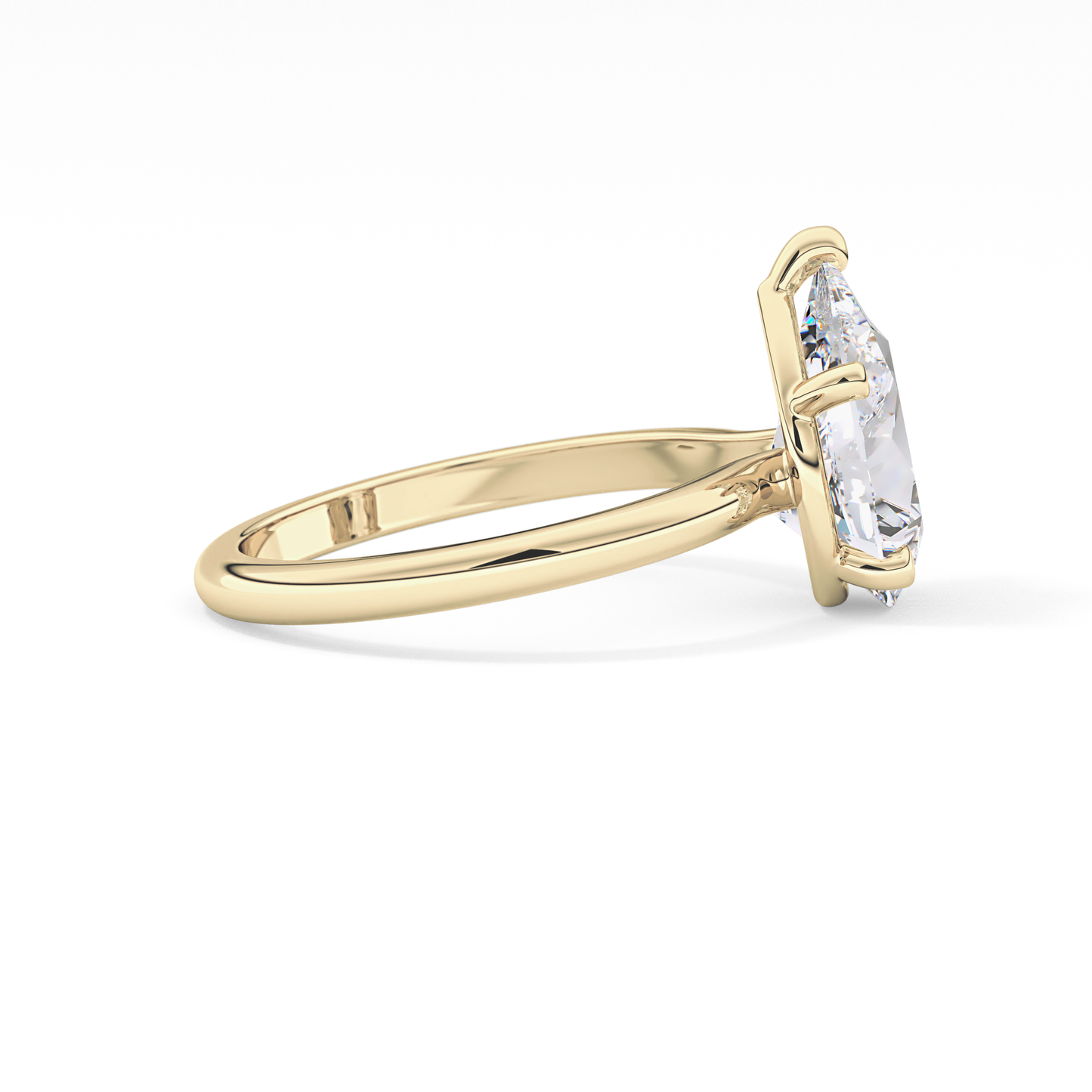 Pear Cut 2.84 Carat Moissanite Ring – Solitaire Style in Gold